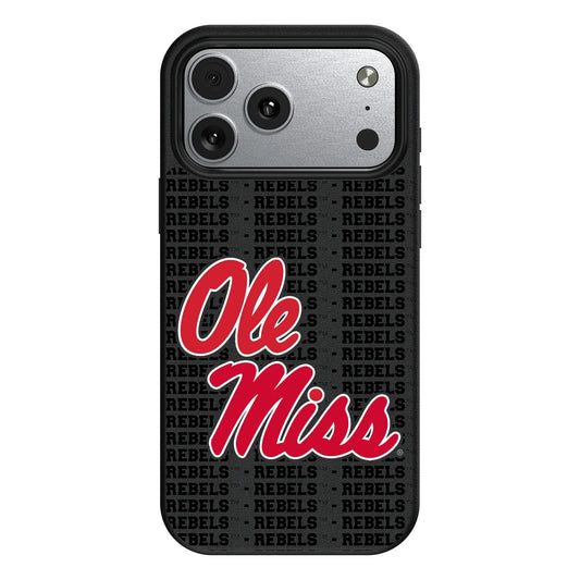 University of Mississippi Rebels Text Backdrop MagSafe Compatible Phone Case for Apple iPhone
