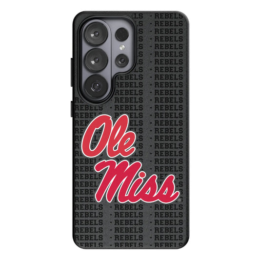 University of Mississippi Rebels Text Backdrop MagSafe Compatible Phone Case for Samsung Galaxy