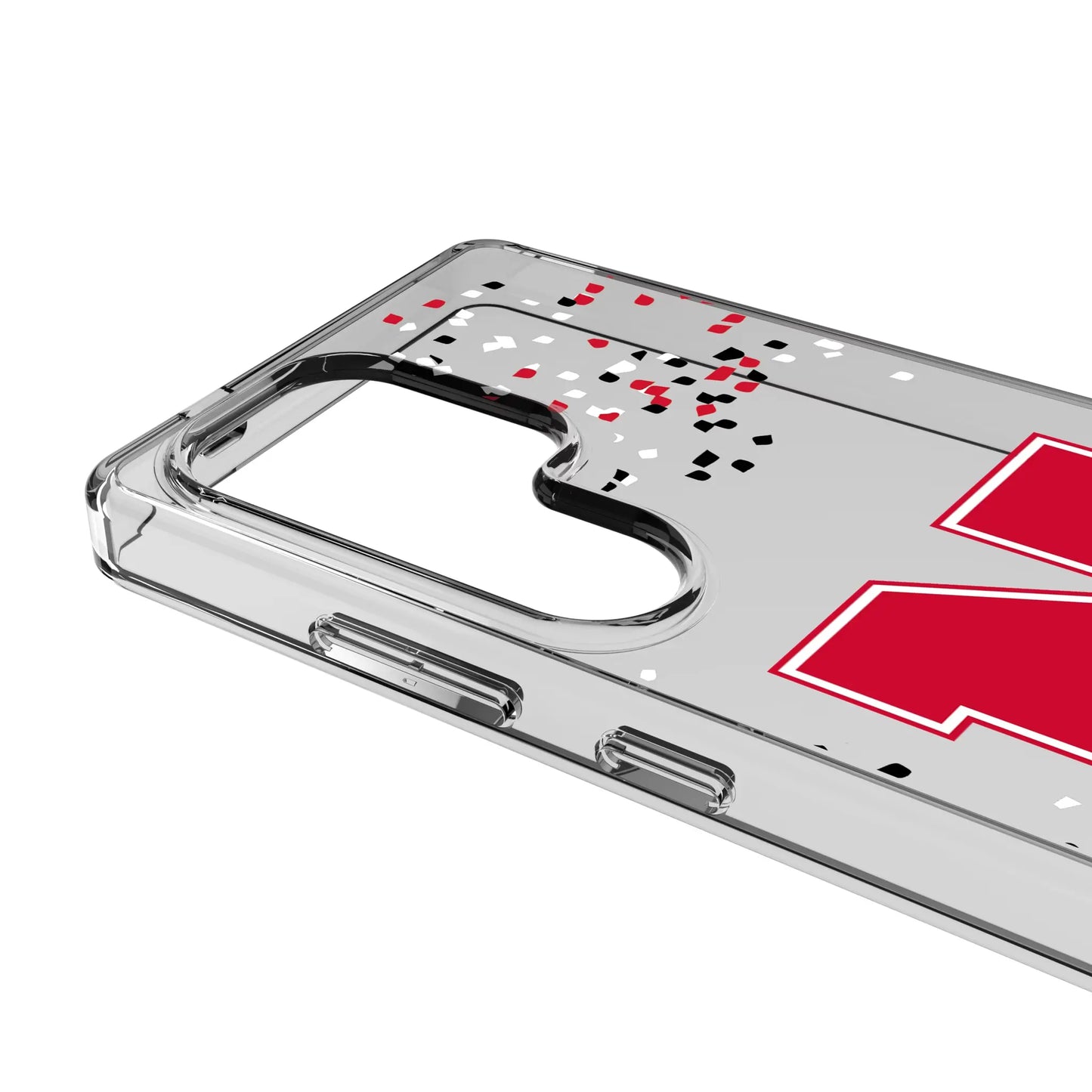University of Nebraska Huskers Block N Confetti Clear Phone Case for Samsung Galaxy
