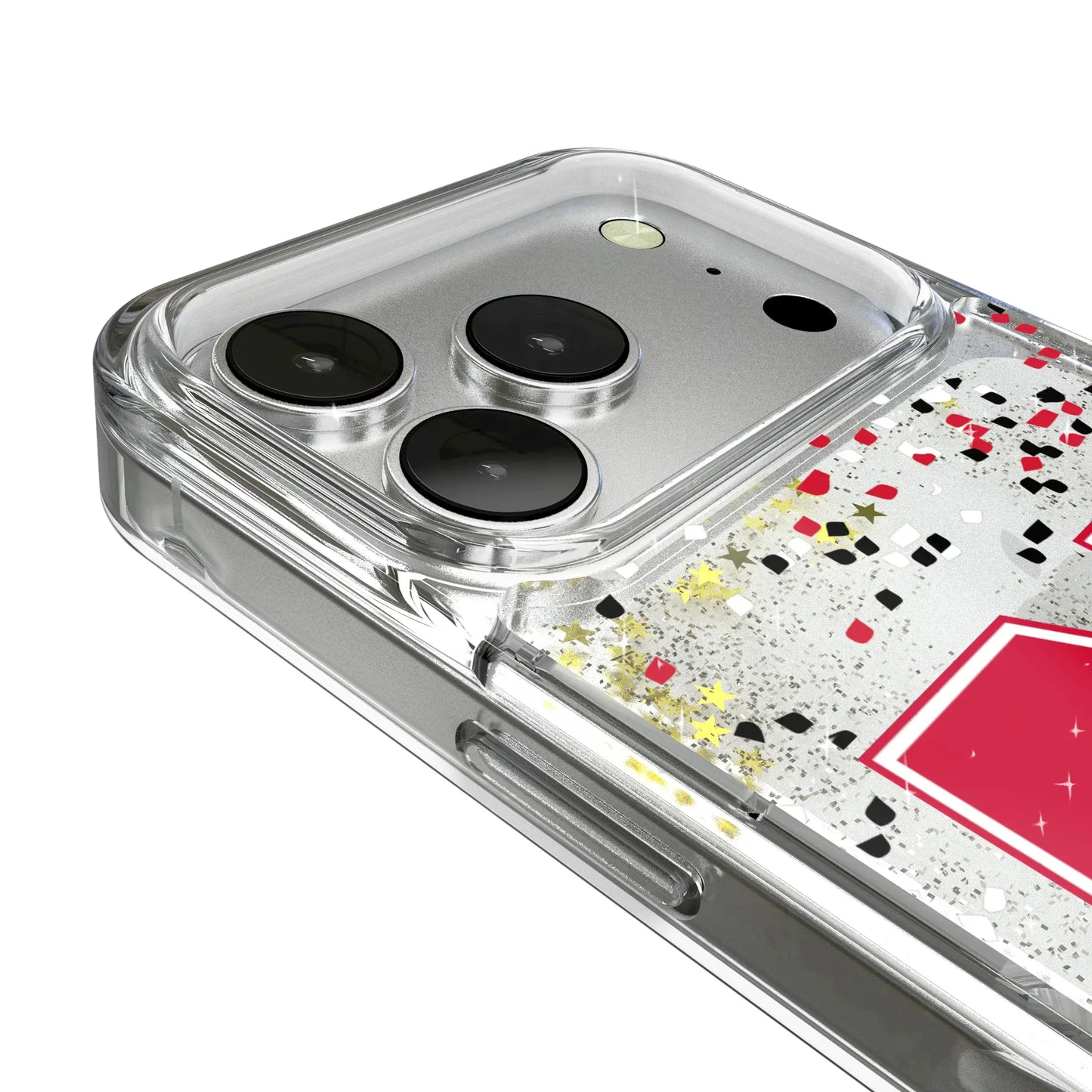 University of Nebraska Huskers Block N Confetti Glitter Phone Case for Apple iPhone
