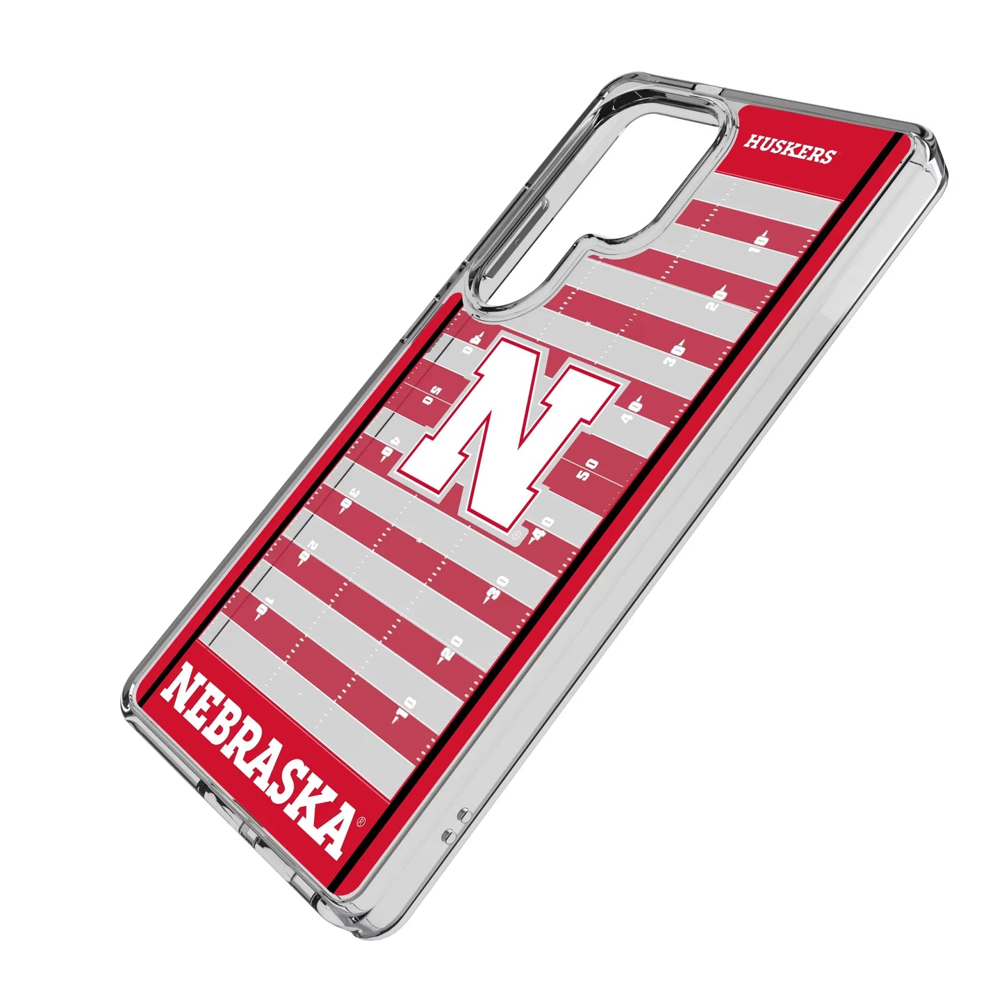 University of Nebraska Huskers Block N Field Clear Phone Case for Samsung Galaxy