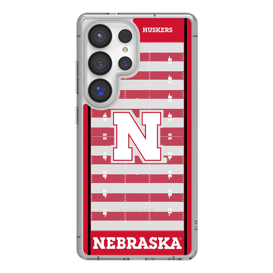 University of Nebraska Huskers Block N Field Clear Phone Case for Samsung Galaxy