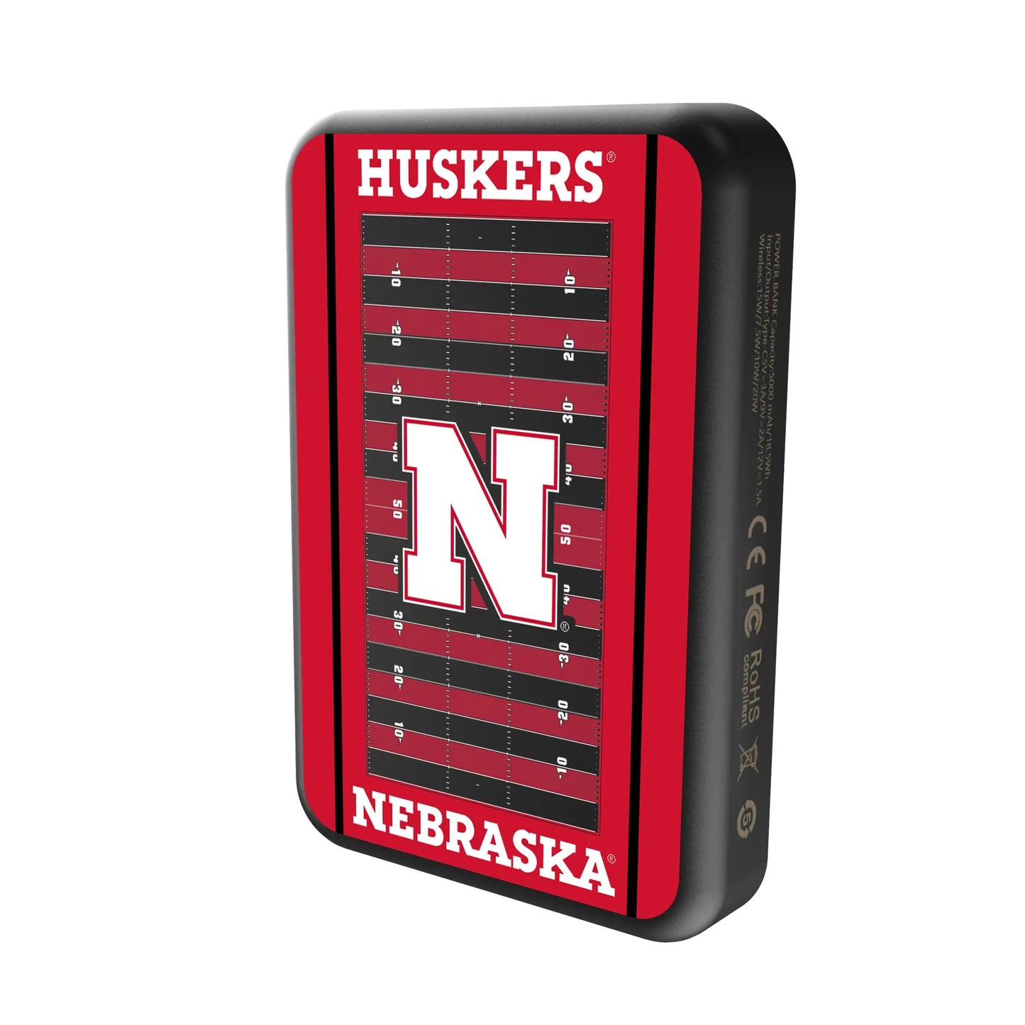 University of Nebraska Huskers Block N Field Wireless Mag Power Bank