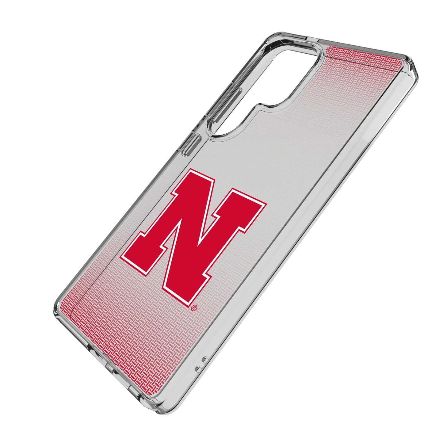University of Nebraska Huskers Block N Linen Clear Phone Case for Samsung Galaxy