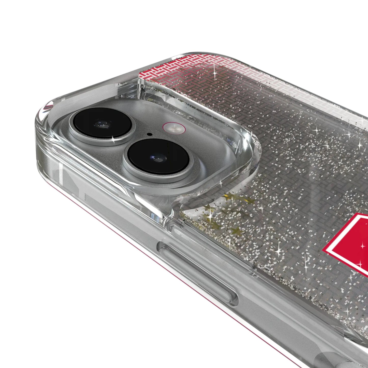 University of Nebraska Huskers Block N Linen Glitter Phone Case for Apple iPhone