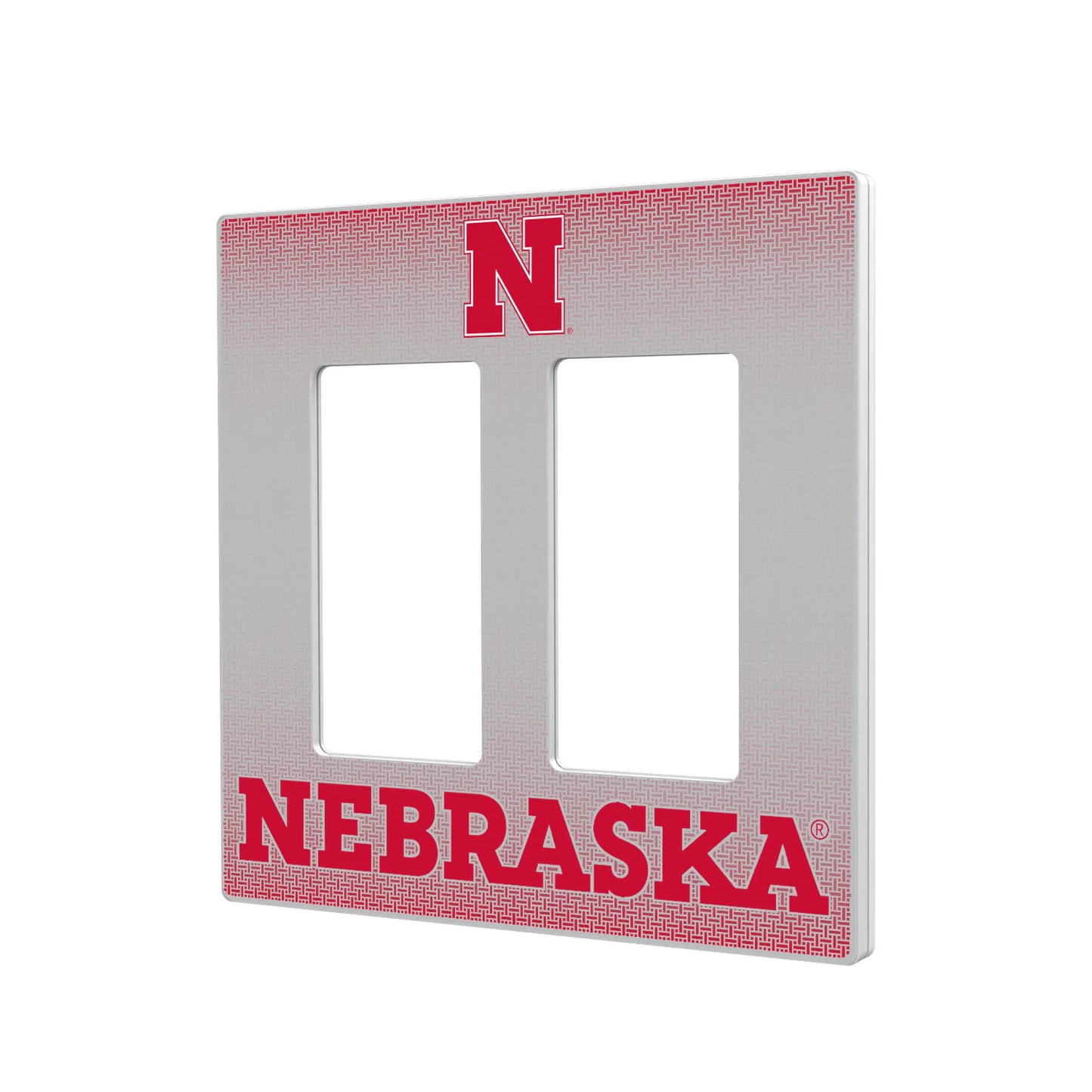 University of Nebraska Huskers Block N Linen Hidden-Screw Light Switch Plate