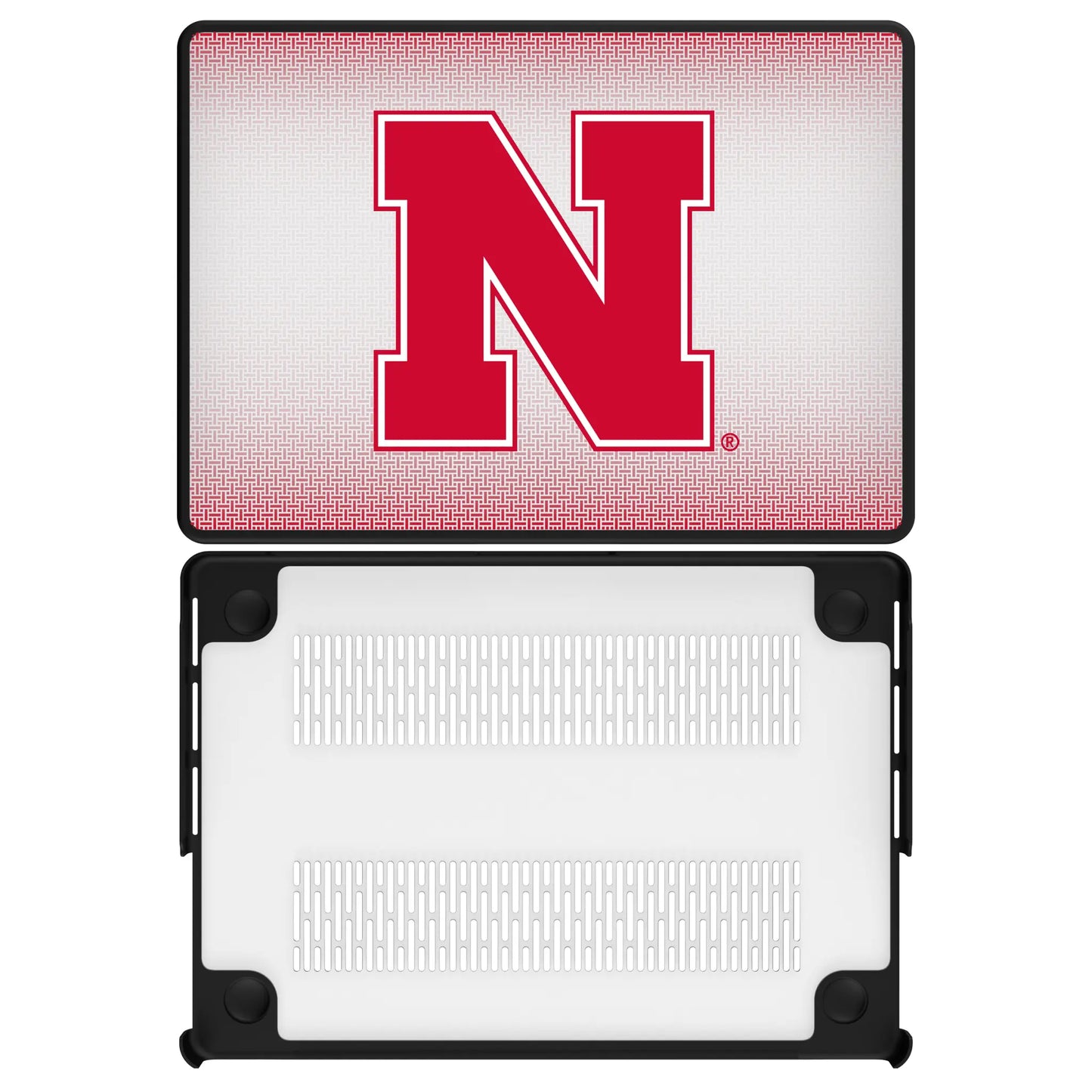 University of Nebraska Huskers Block N Linen Laptop Case for Apple MacBook