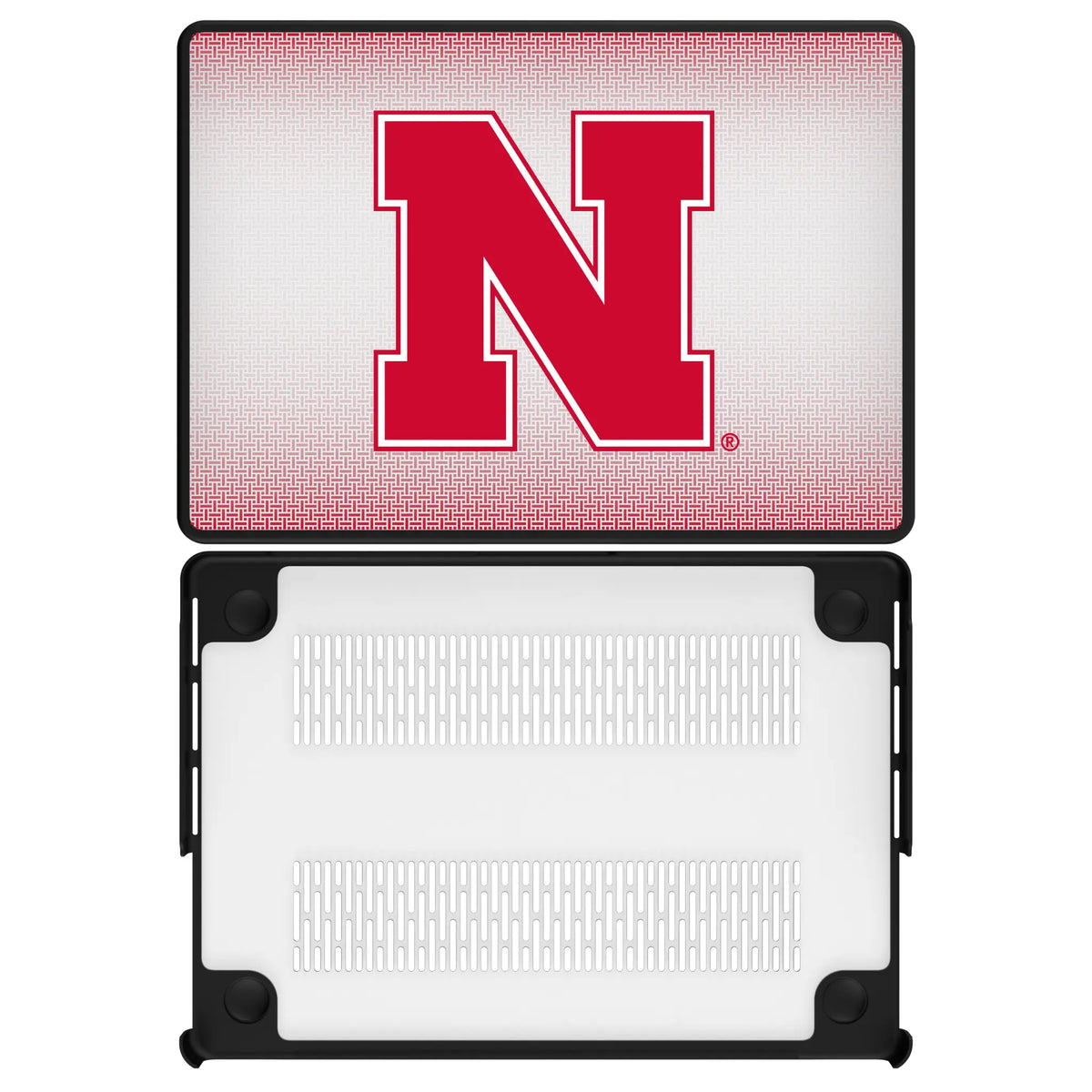 University of Nebraska Huskers Block N Linen Laptop Case for Apple MacBook