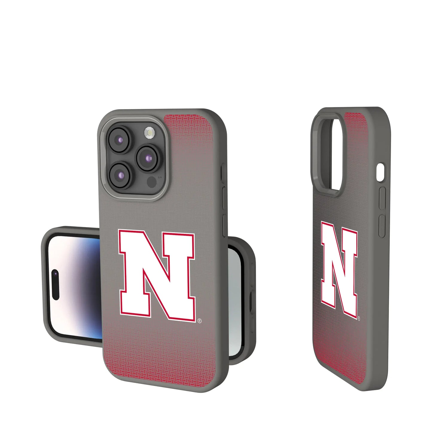 University of Nebraska Huskers Block N Linen Soft Touch Phone Case for Apple iPhone