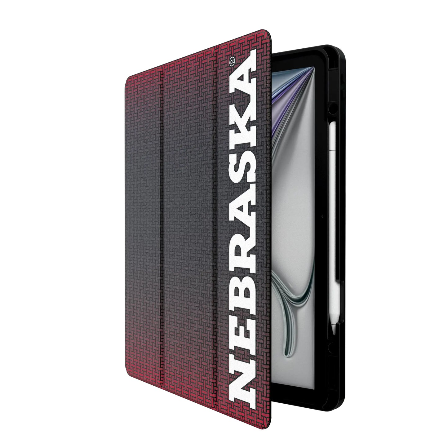 University of Nebraska Huskers Block N Linen Tablet Case for Apple iPad