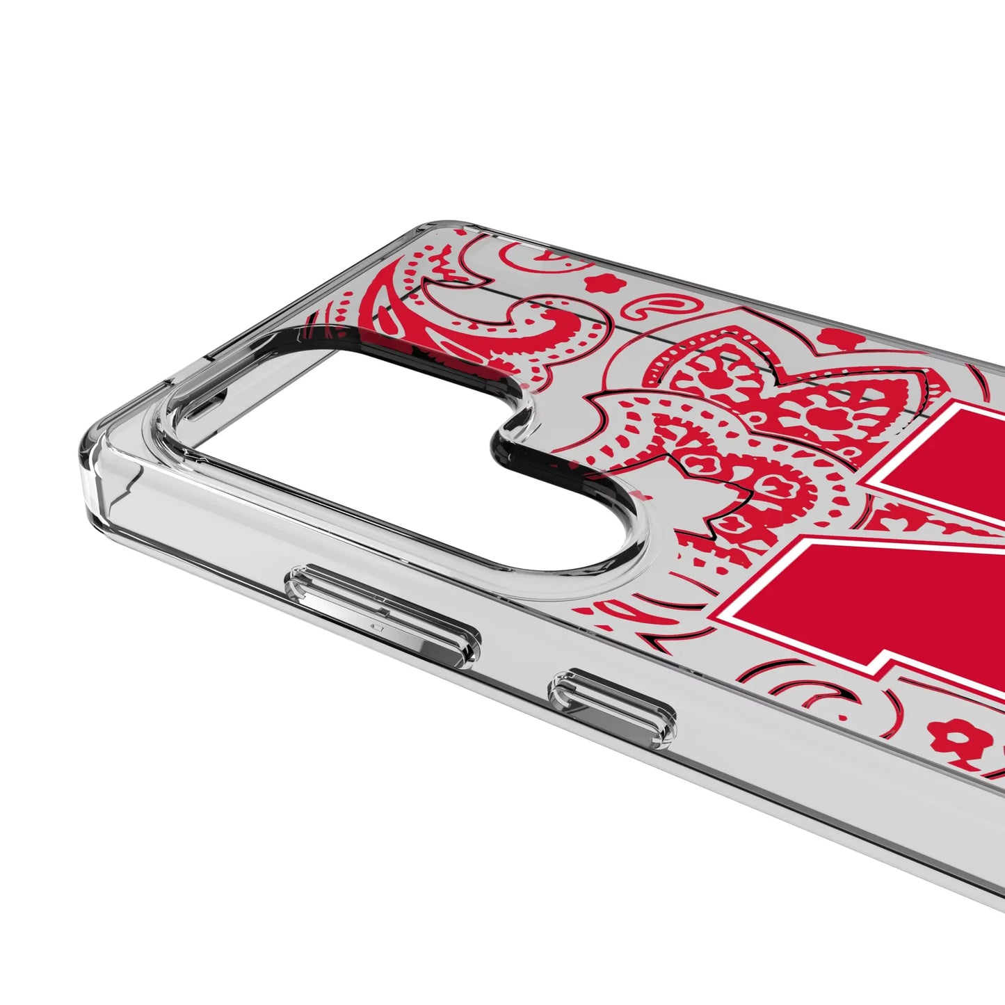 University of Nebraska Huskers Block N Paisley Clear Phone Case for Samsung Galaxy