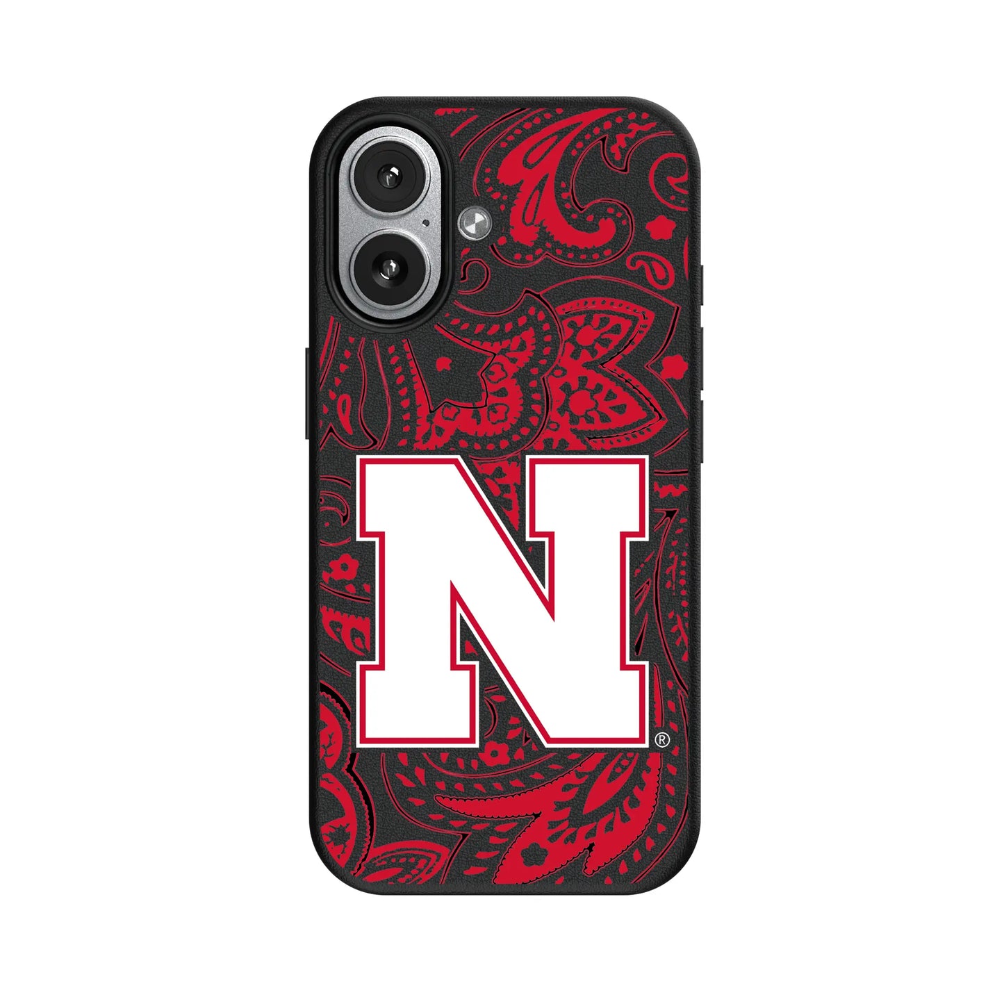 University of Nebraska Huskers Block N Paisley MagSafe Compatible Phone Case for Apple iPhone