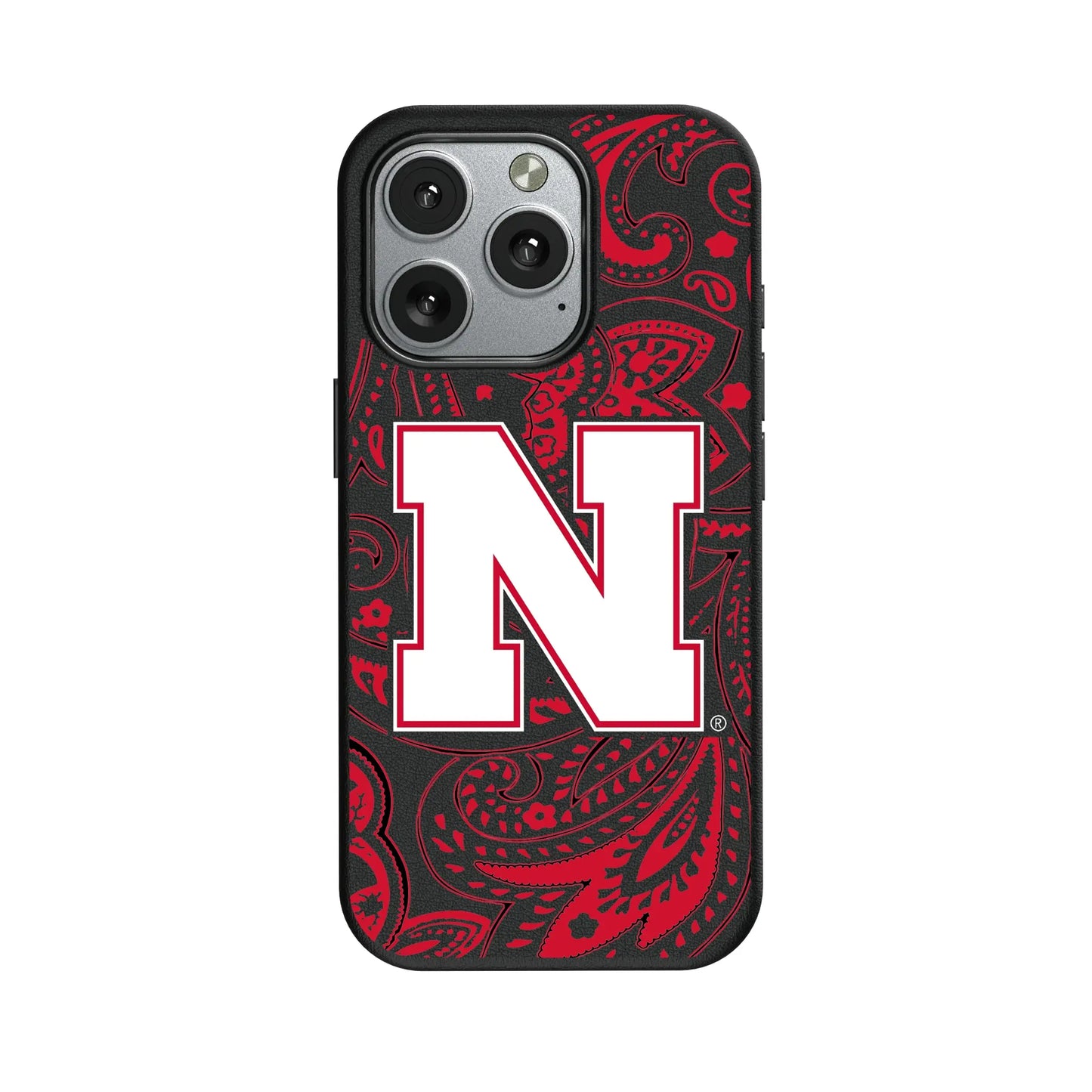 University of Nebraska Huskers Block N Paisley MagSafe Compatible Phone Case for Apple iPhone