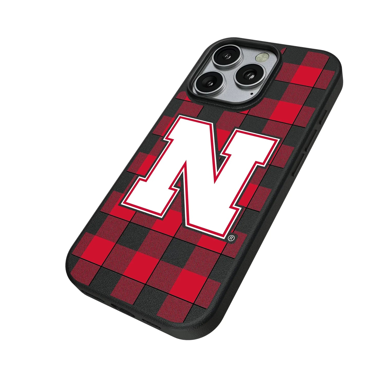 University of Nebraska Huskers Block N Plaid MagSafe Compatible Phone Case for Apple iPhone