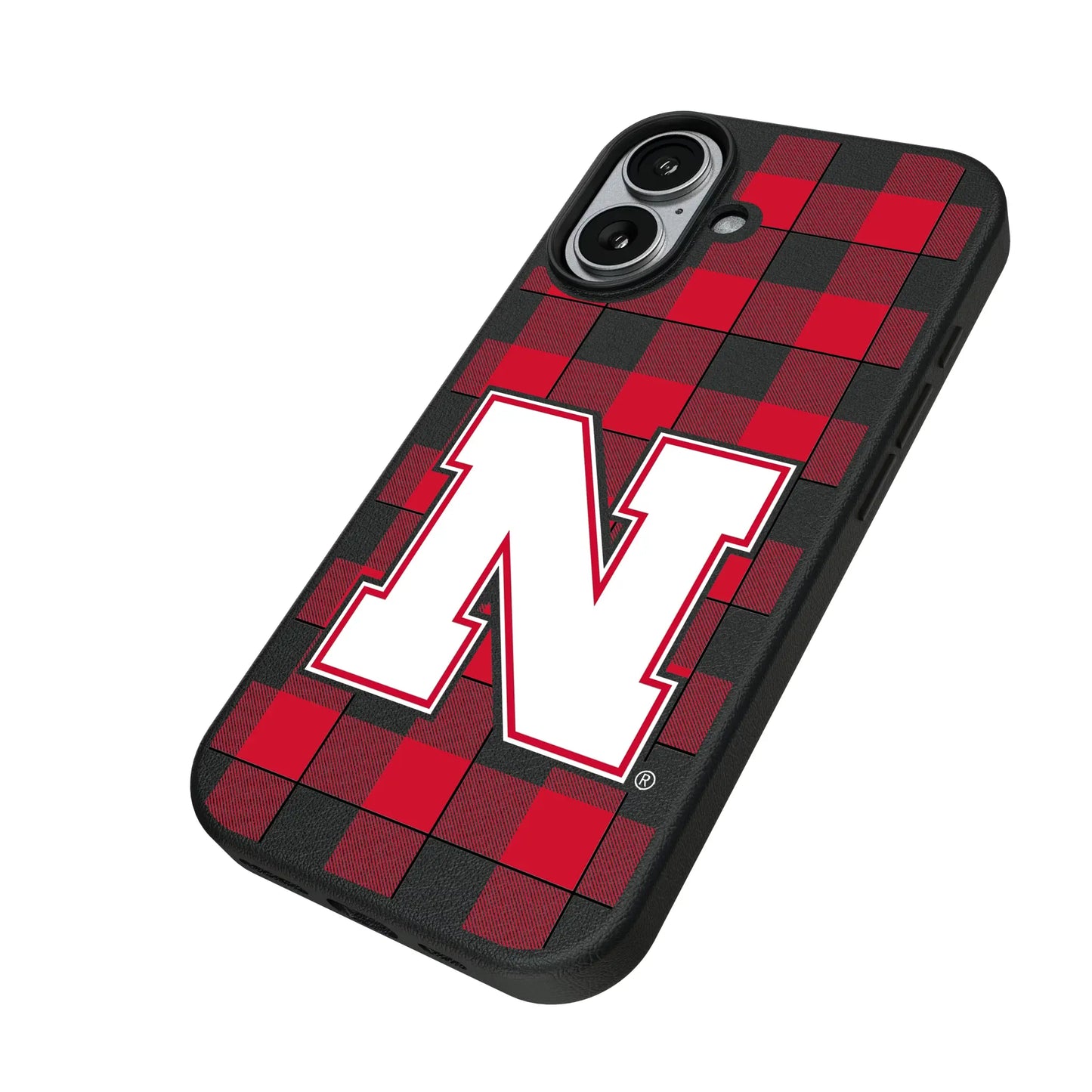 University of Nebraska Huskers Block N Plaid MagSafe Compatible Phone Case for Apple iPhone