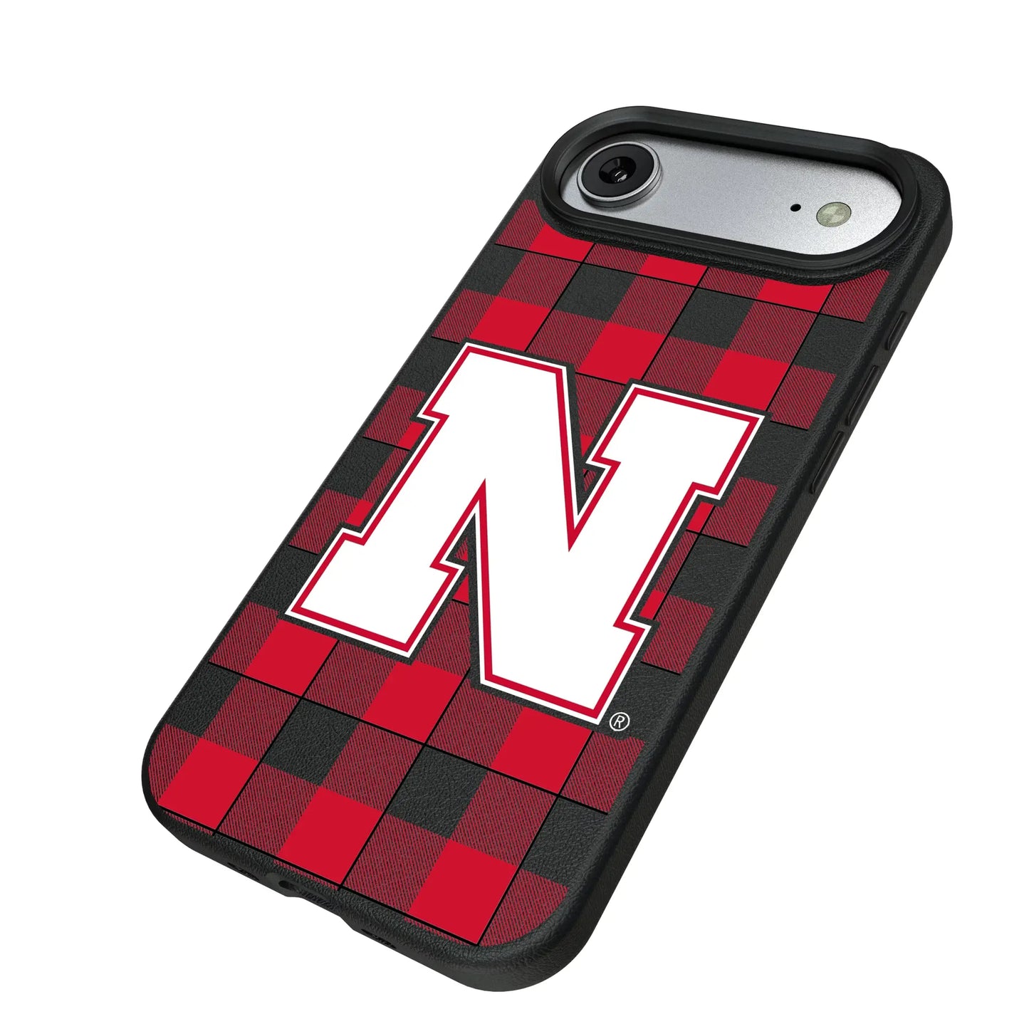 University of Nebraska Huskers Block N Plaid MagSafe Compatible Phone Case for Apple iPhone