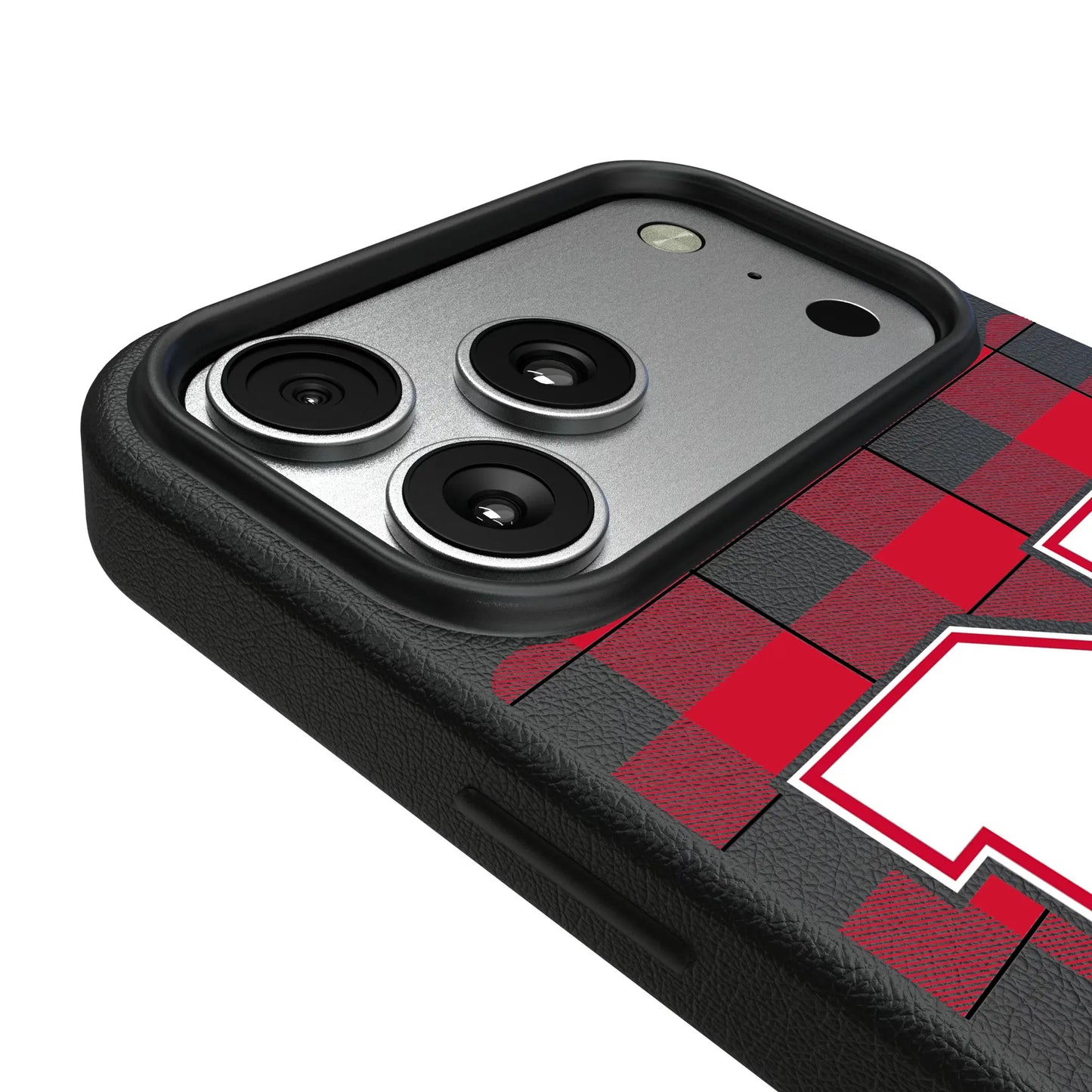 University of Nebraska Huskers Block N Plaid MagSafe Compatible Phone Case for Apple iPhone