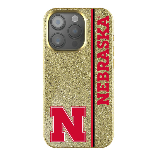 University of Nebraska Huskers Block N Sidebar Bling Phone Case for Apple iPhone