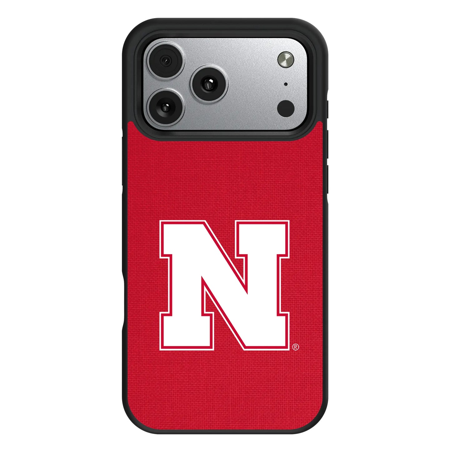 University of Nebraska Huskers Block N Solid Bump Phone Case for Apple iPhone