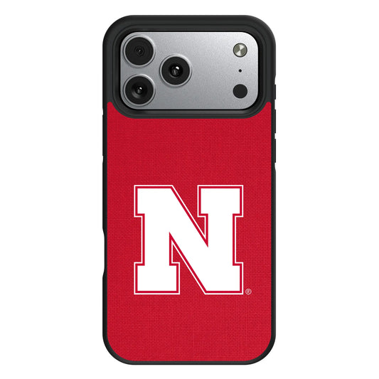 University of Nebraska Huskers Block N Solid Bump Phone Case for Apple iPhone