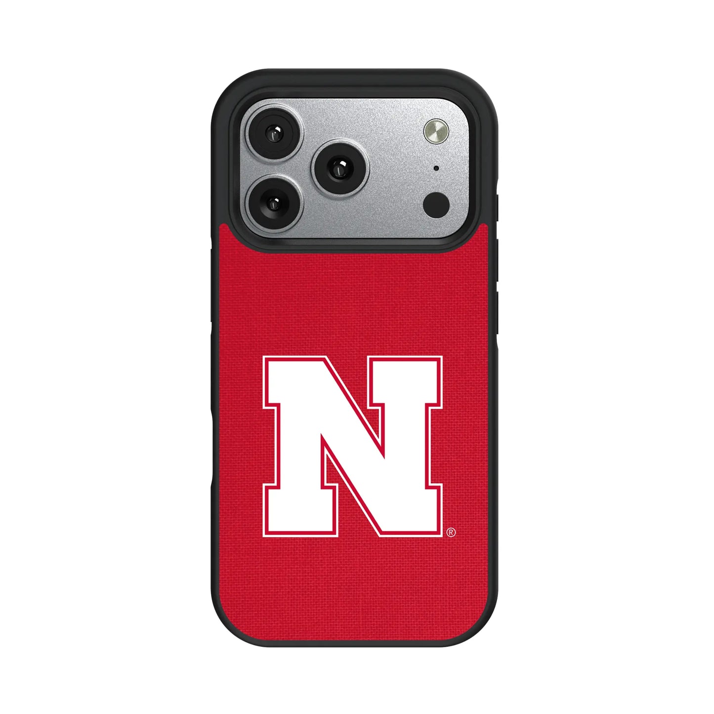 University of Nebraska Huskers Block N Solid Bump Phone Case for Apple iPhone