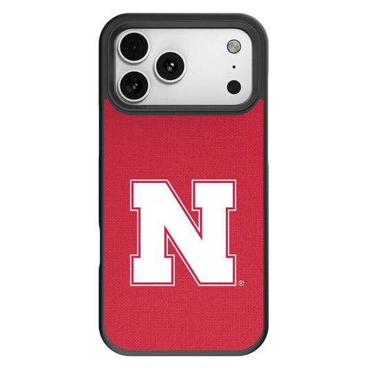University of Nebraska Huskers Block N Solid Bump Phone Case for Apple iPhone