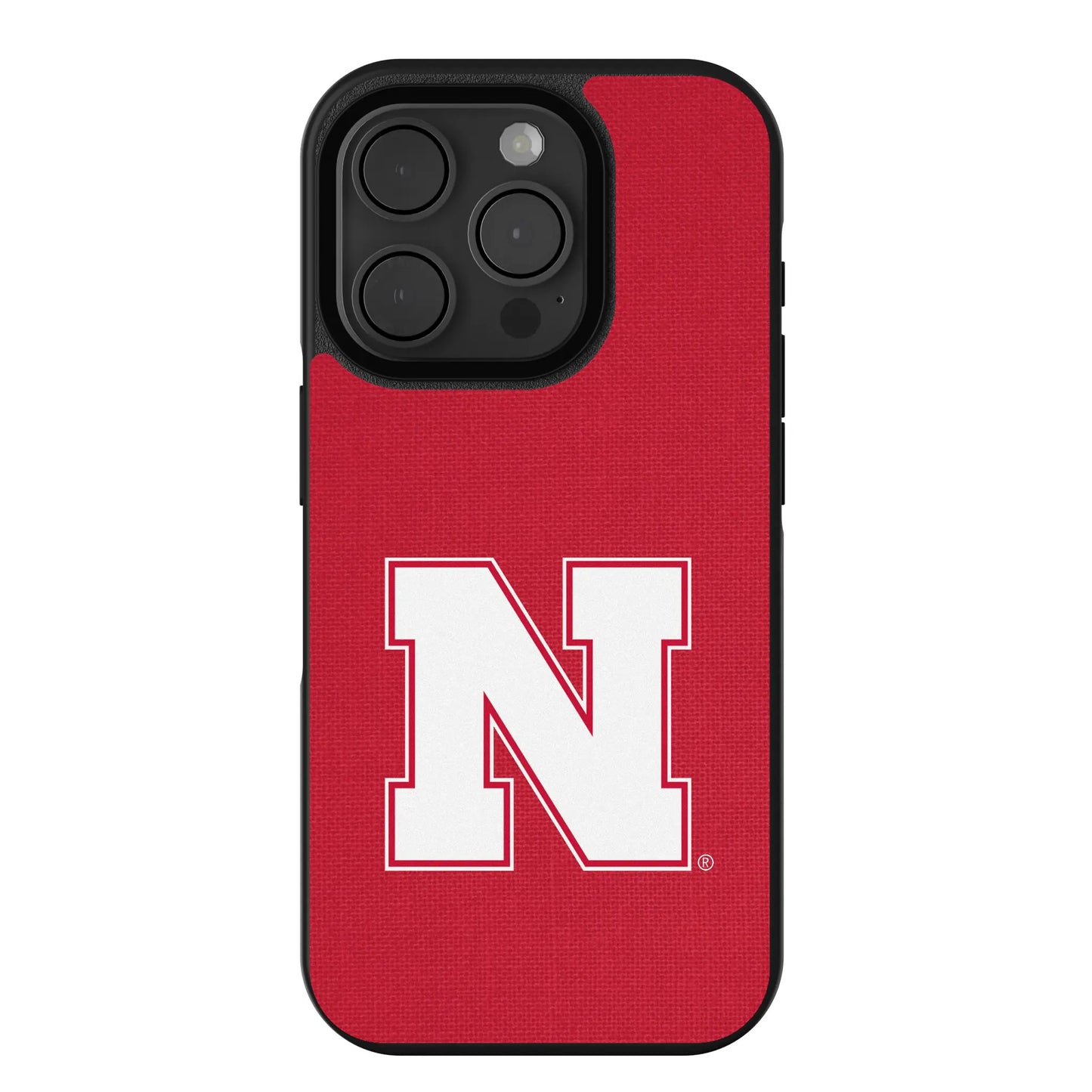 University of Nebraska Huskers Block N Solid Bump Phone Case for Apple iPhone
