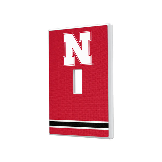 University of Nebraska Huskers Block N Stripe Hidden-Screw Light Switch Plate