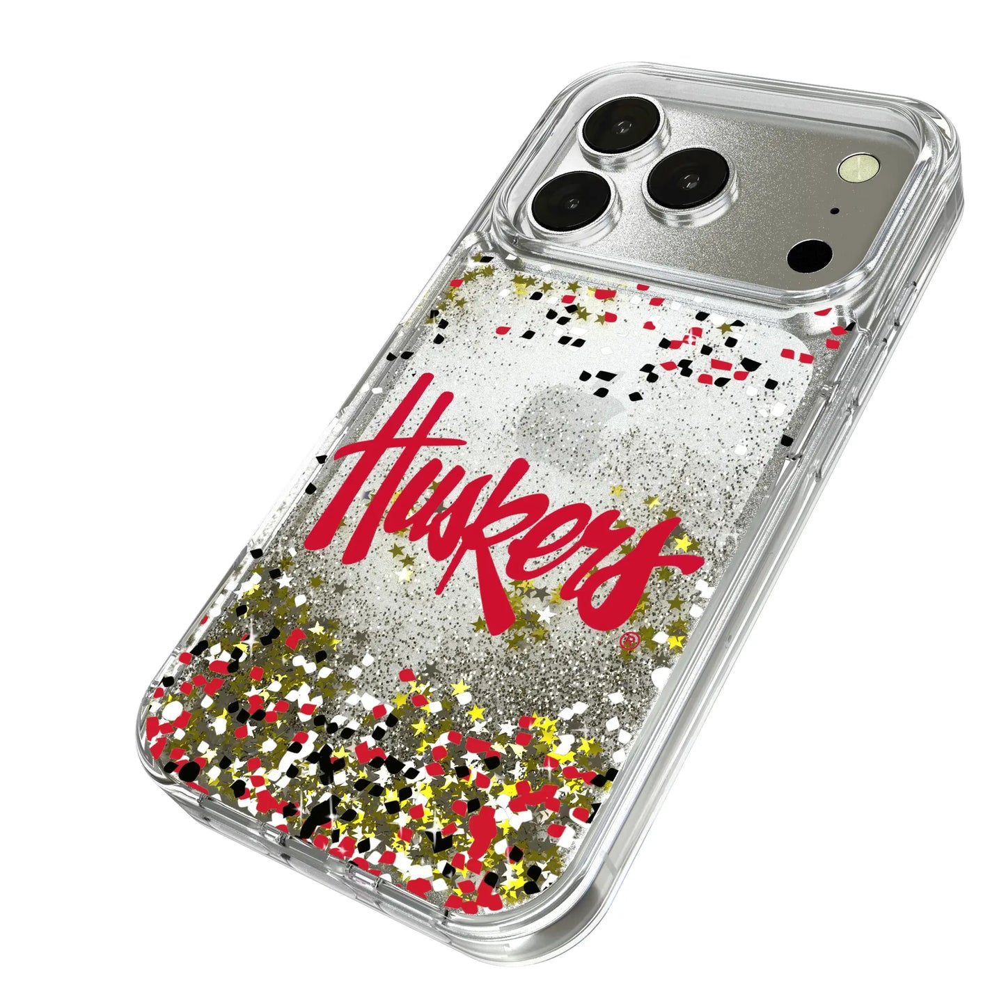 University of Nebraska Huskers Confetti Glitter Phone Case for Apple iPhone