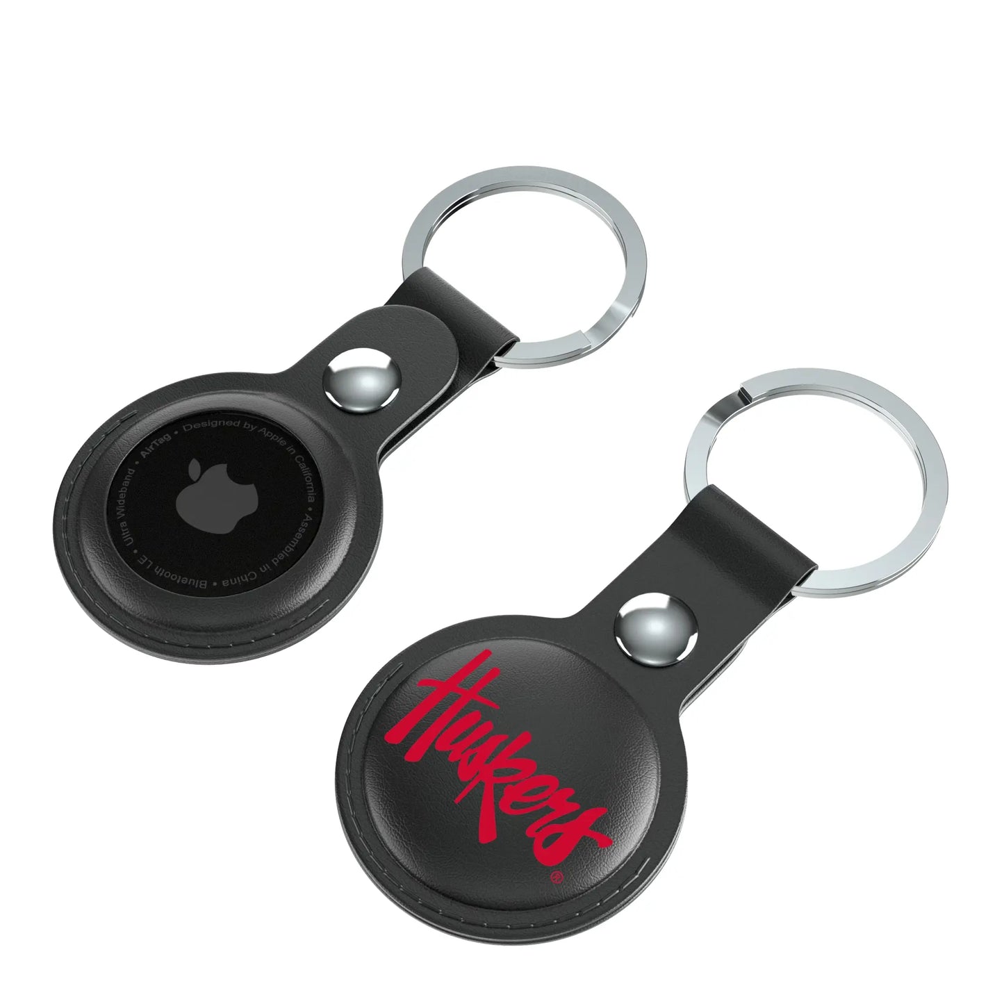University of Nebraska Huskers Insignia Black Airtag Holder 2-Pack
