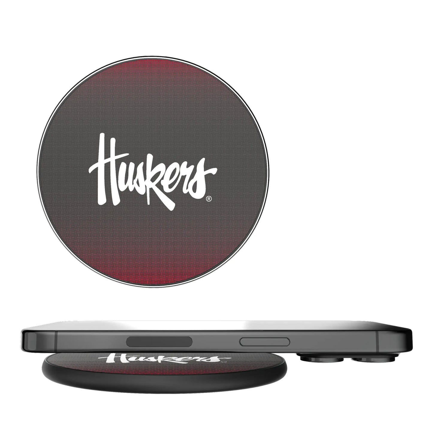 University of Nebraska Huskers Linen 15-Watt Wireless Charger