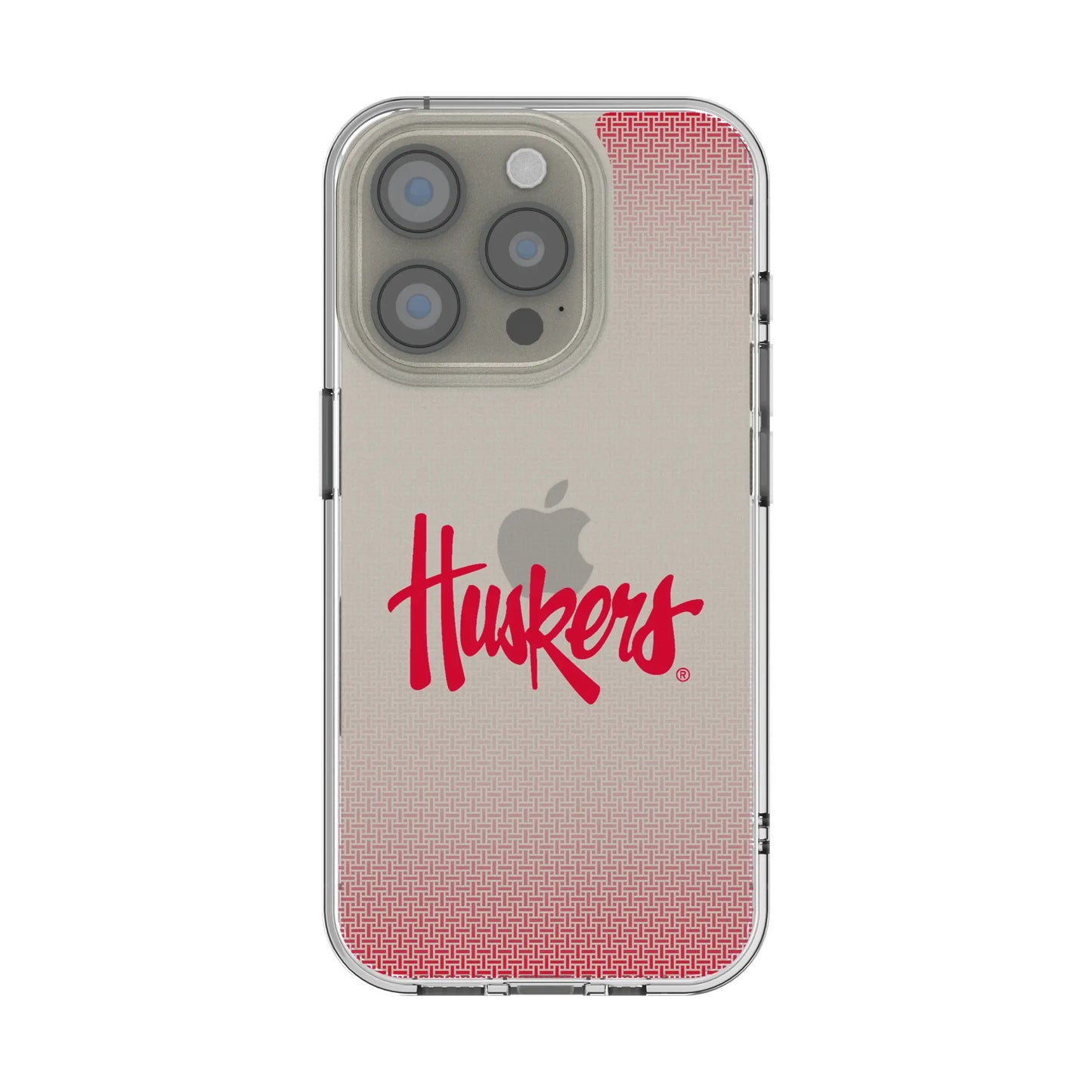University of Nebraska Huskers Linen Clear Phone Case for Apple iPhone