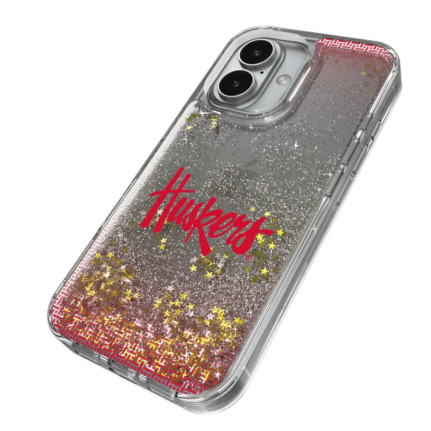 University of Nebraska Huskers Linen Glitter Phone Case for Apple iPhone