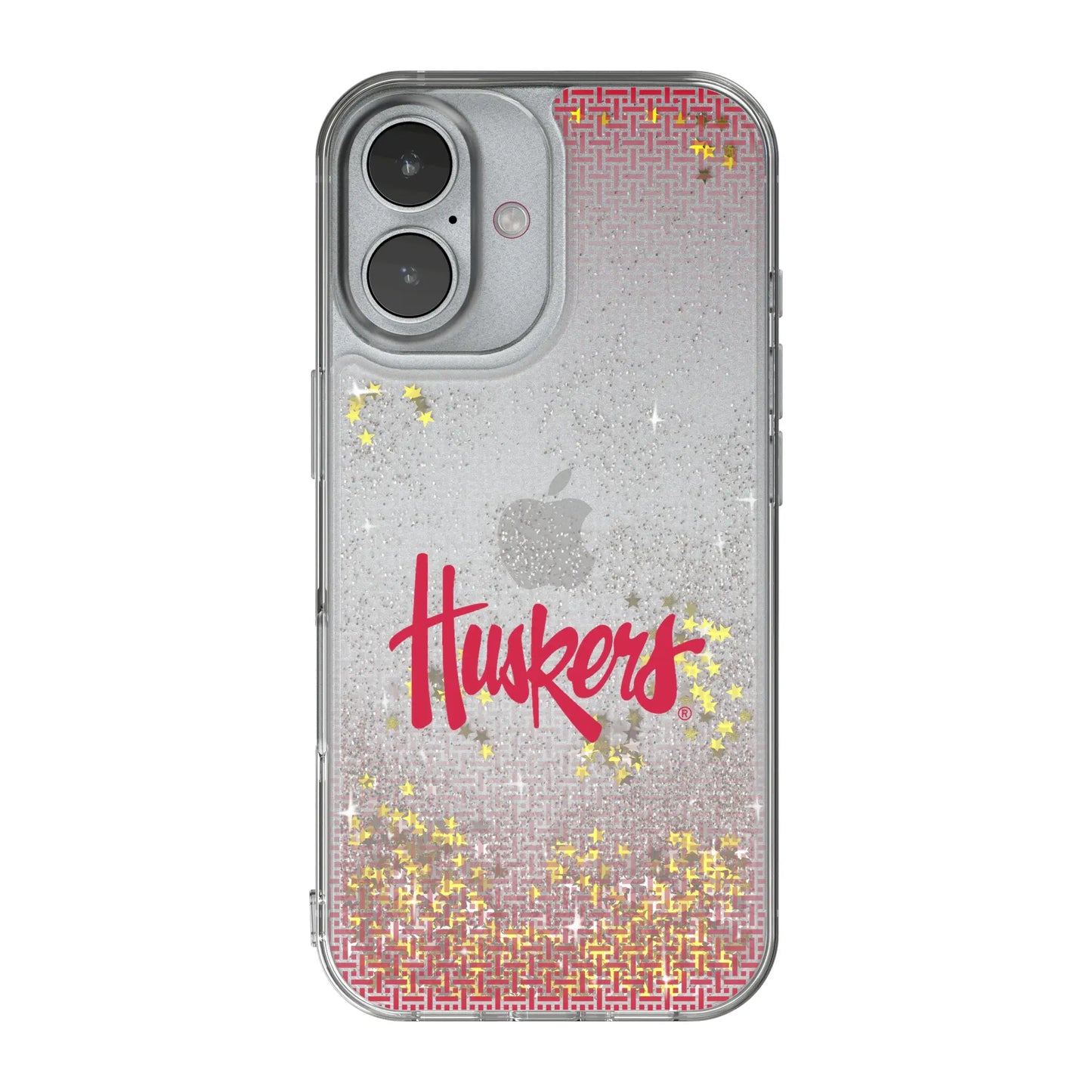 University of Nebraska Huskers Linen Glitter Phone Case for Apple iPhone
