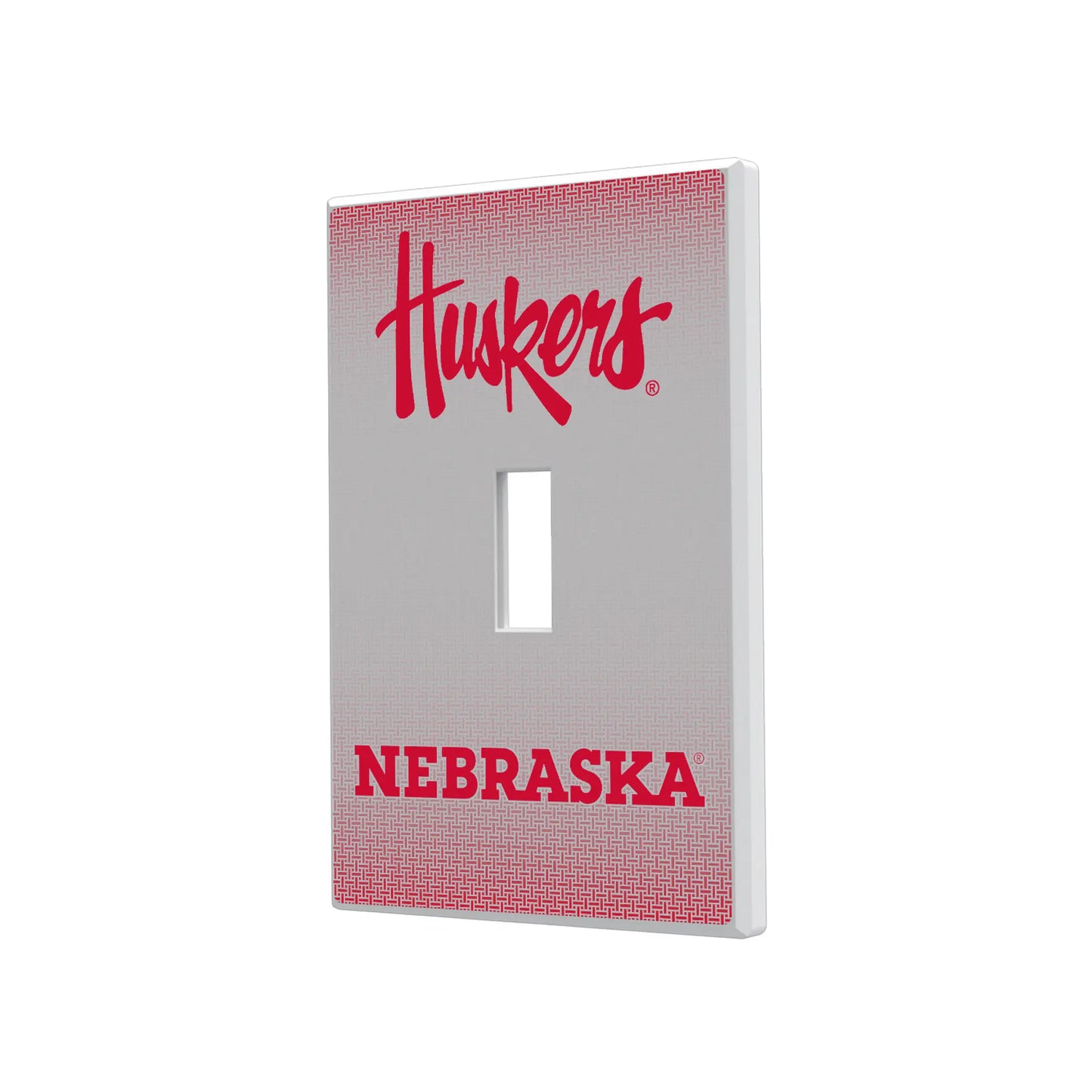 University of Nebraska Huskers Linen Hidden-Screw Light Switch Plate