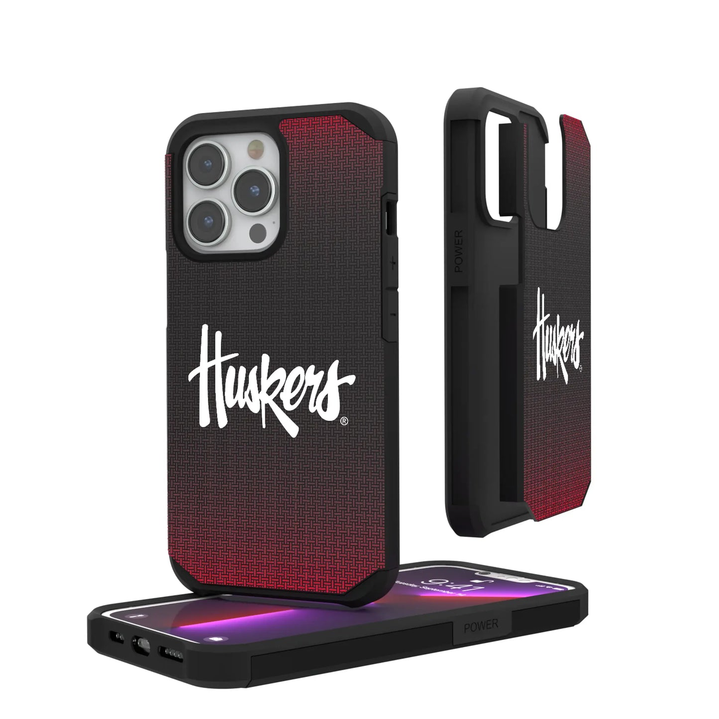 University of Nebraska Huskers Linen Rugged Phone Case for Apple iPhone