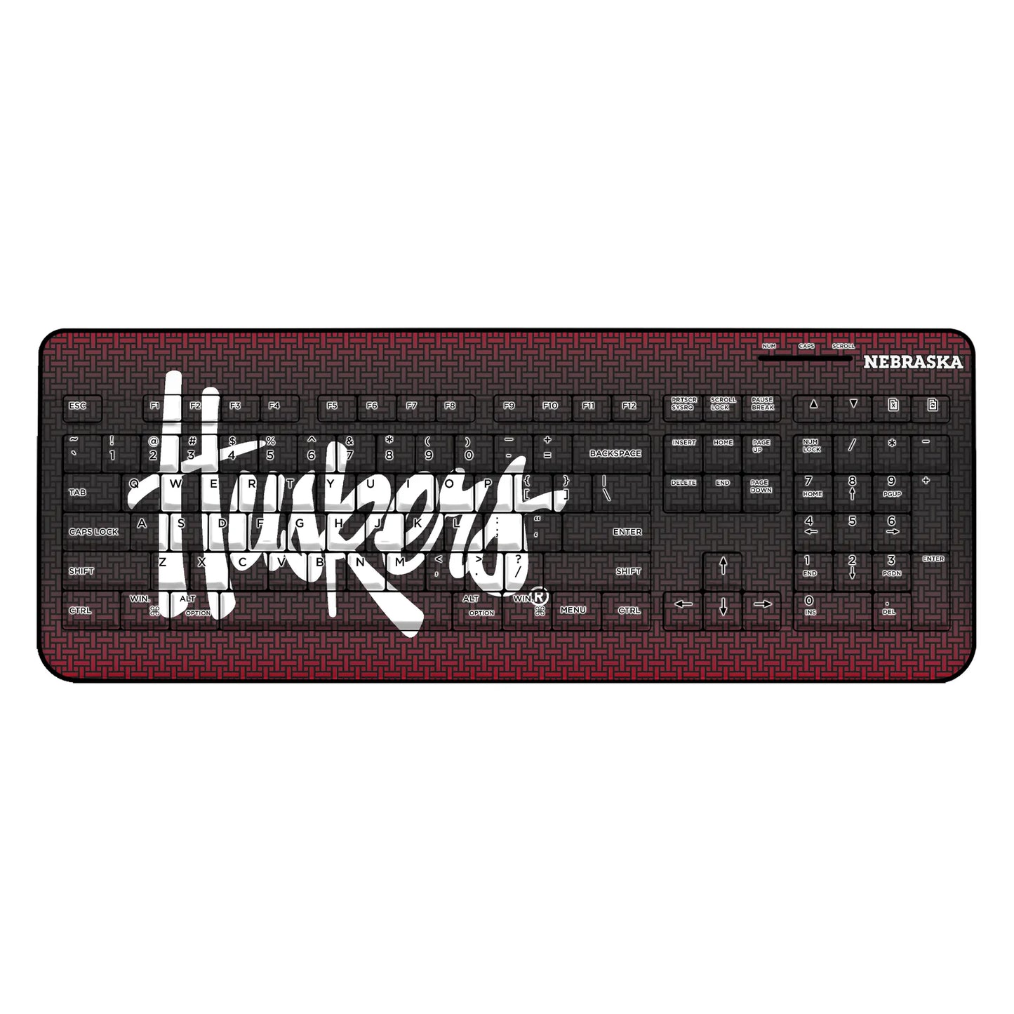 University of Nebraska Huskers Linen Wireless USB Keyboard
