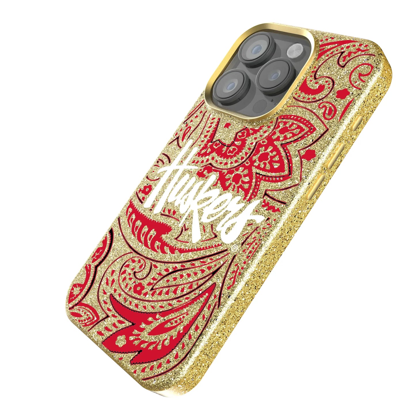 University of Nebraska Huskers Paisley Bling Phone Case for Apple iPhone
