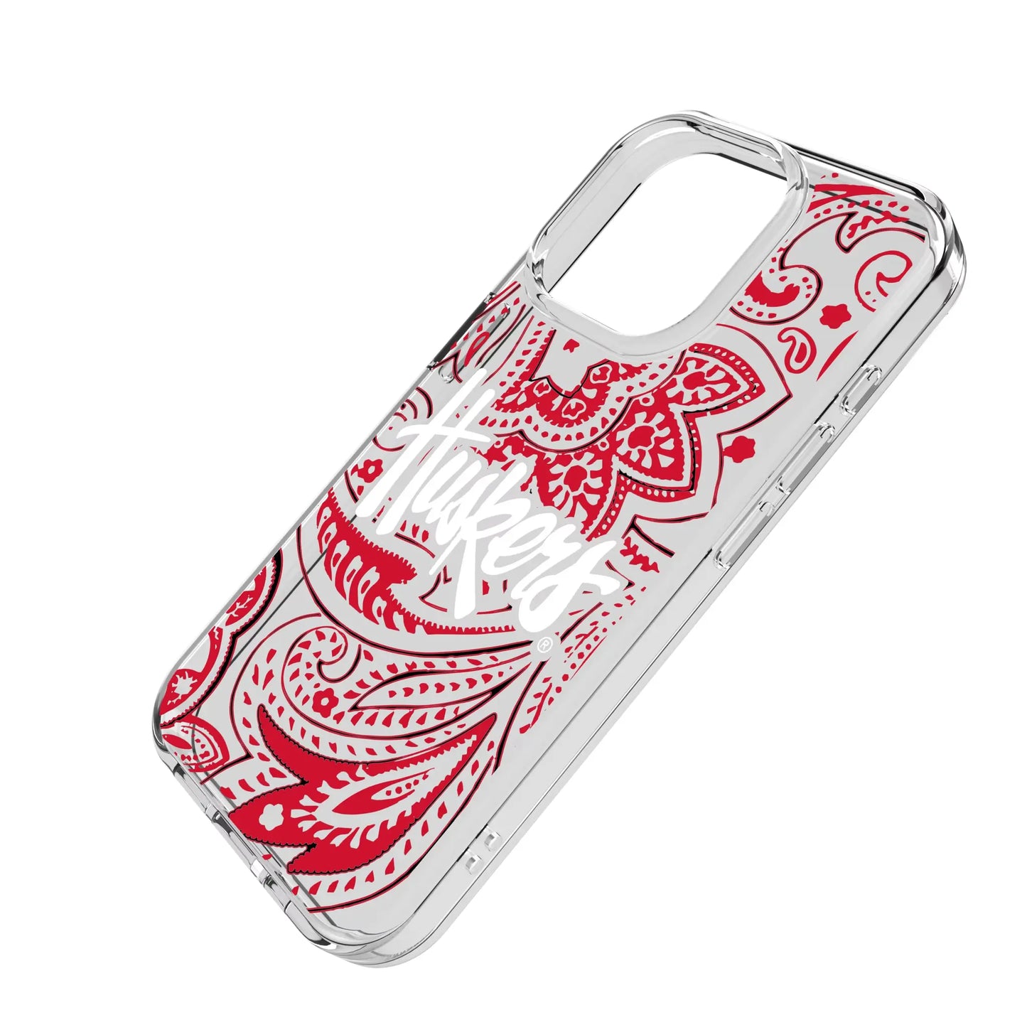University of Nebraska Huskers Paisley Clear Phone Case for Apple iPhone