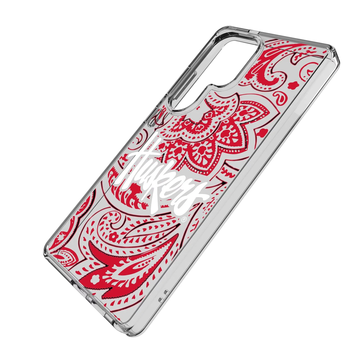 University of Nebraska Huskers Paisley Clear Phone Case for Samsung Galaxy
