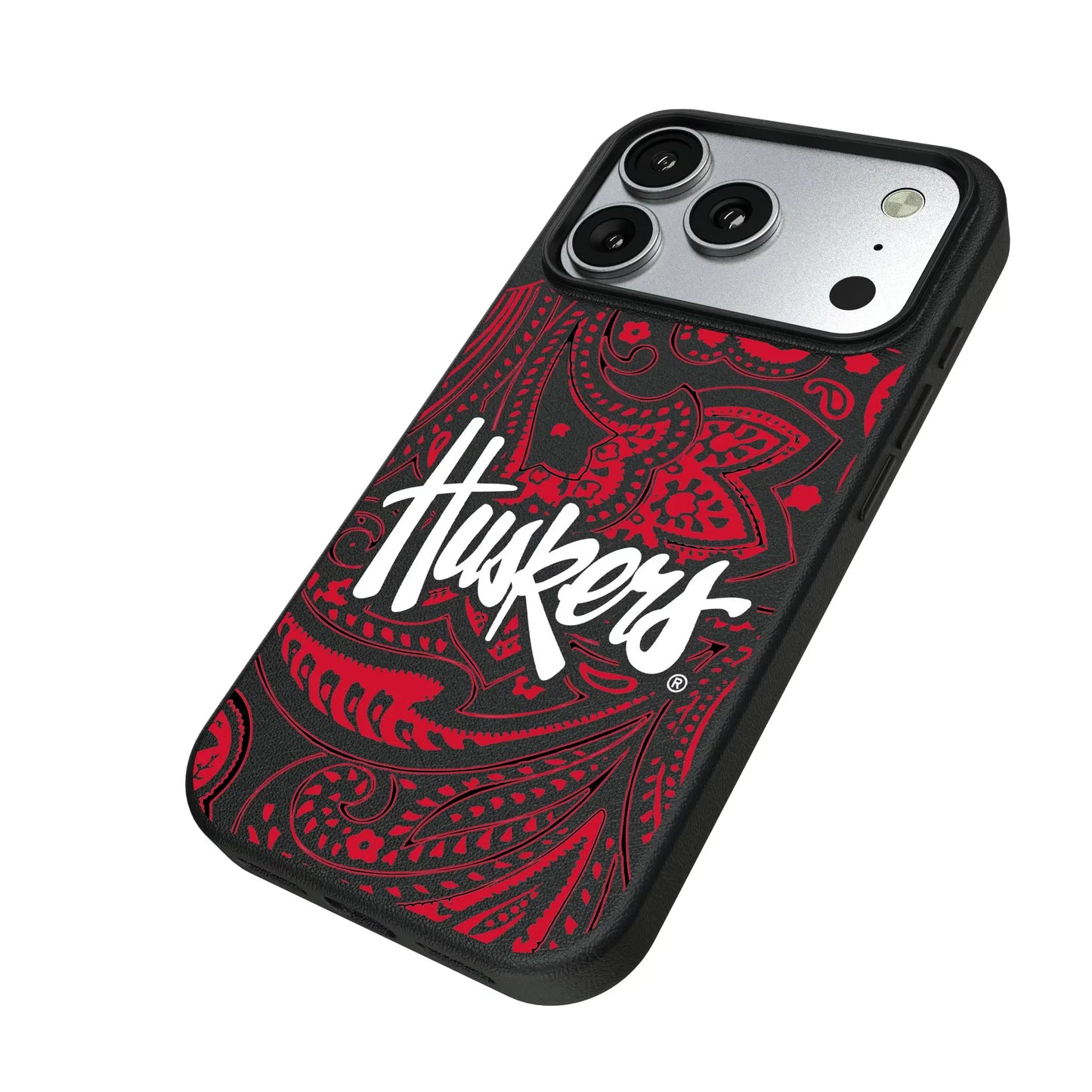University of Nebraska Huskers Paisley MagSafe Compatible Phone Case for Apple iPhone