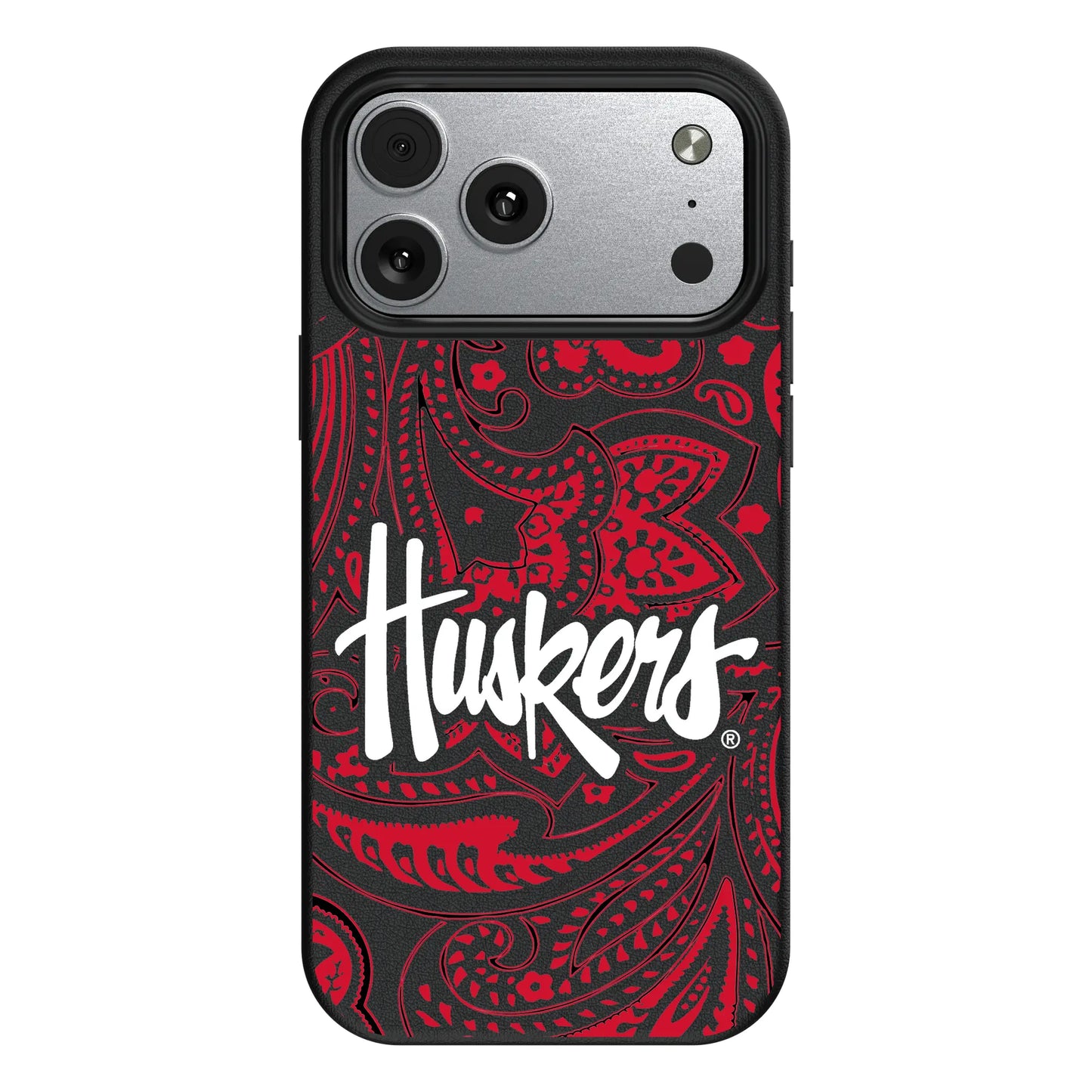 University of Nebraska Huskers Paisley MagSafe Compatible Phone Case for Apple iPhone