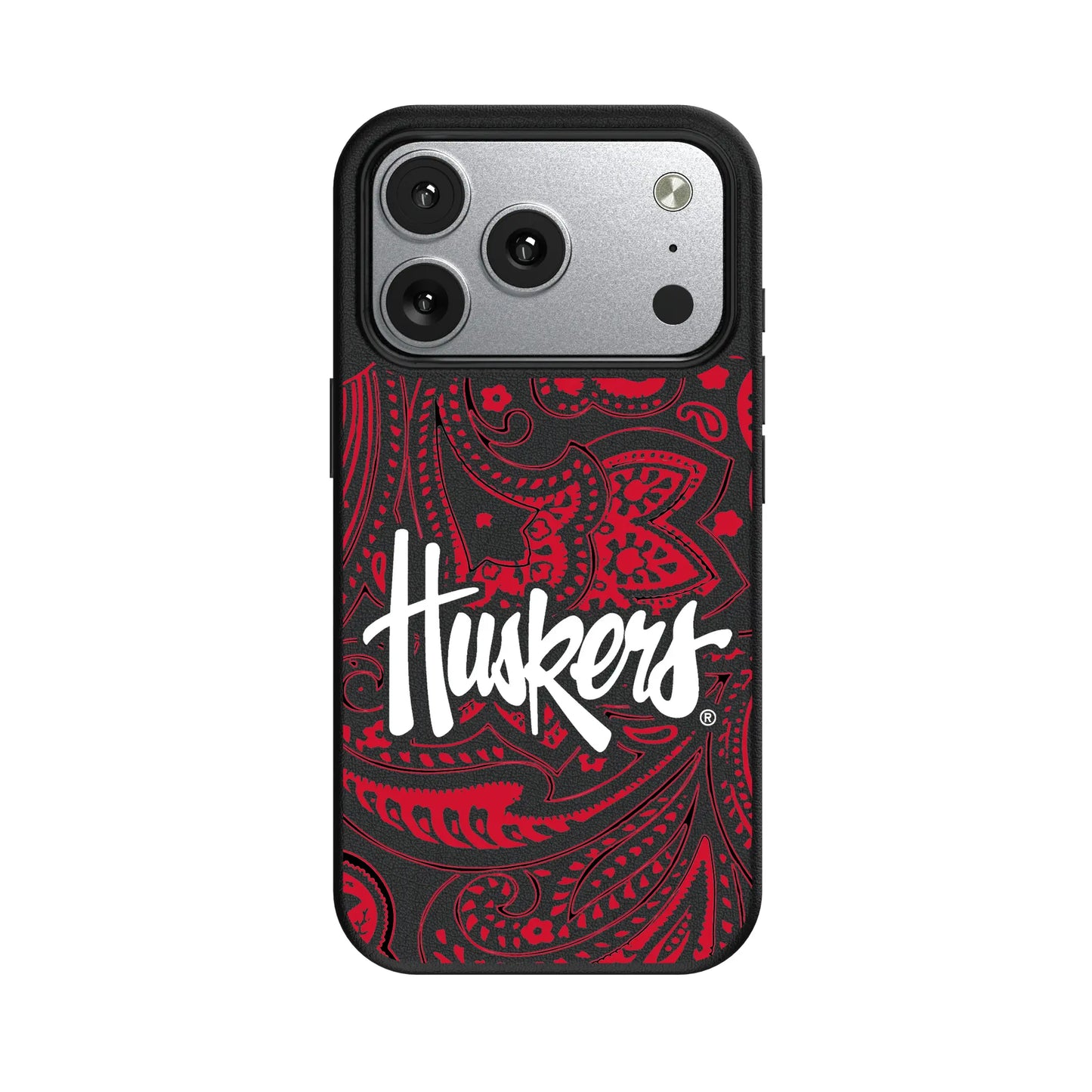 University of Nebraska Huskers Paisley MagSafe Compatible Phone Case for Apple iPhone