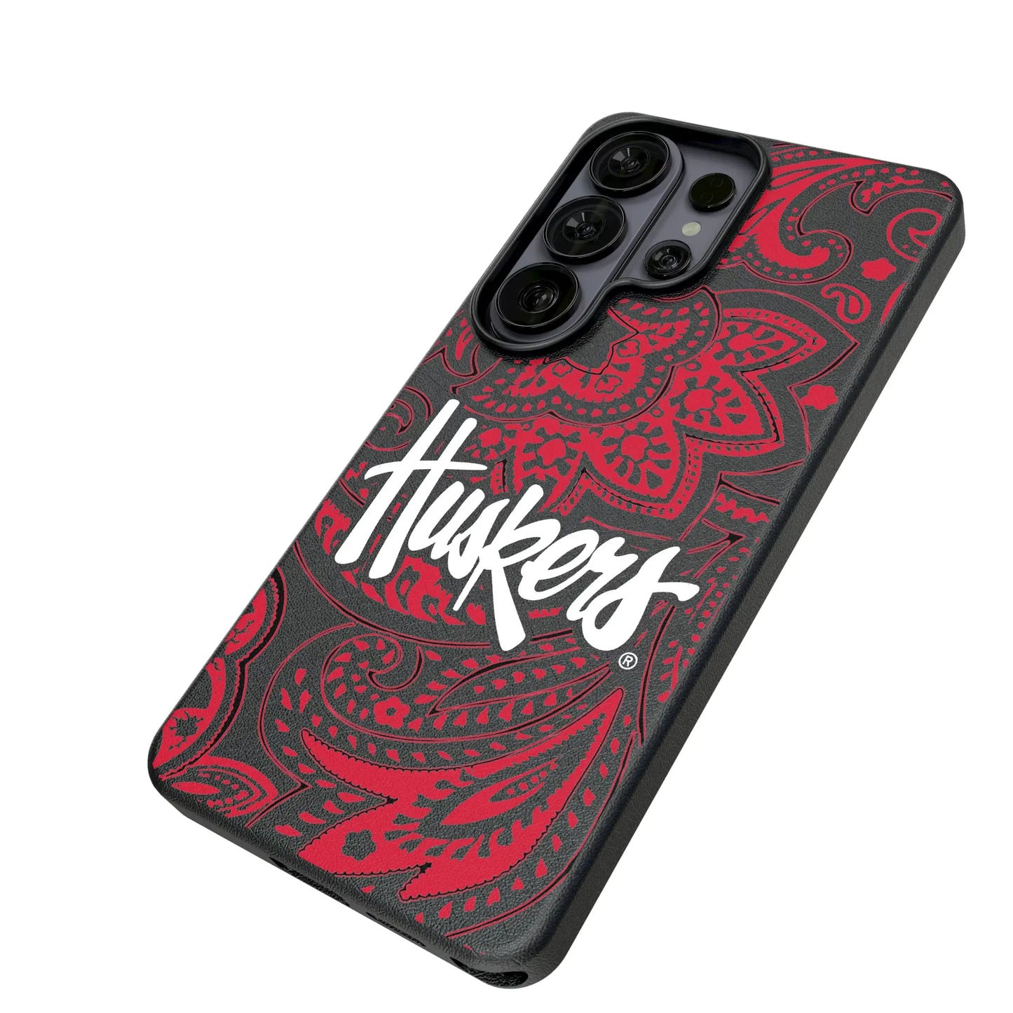 University of Nebraska Huskers Paisley MagSafe Compatible Phone Case for Samsung Galaxy