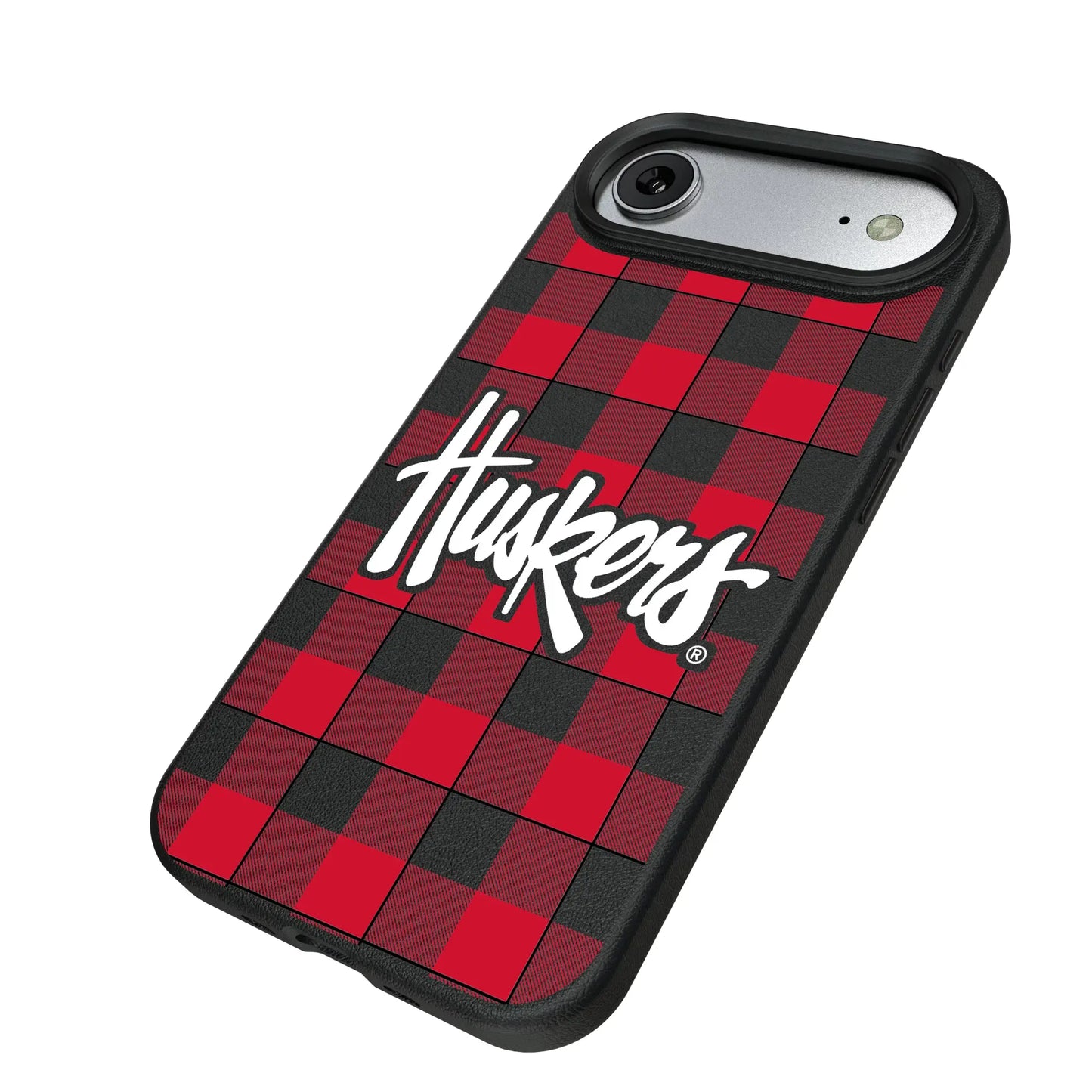 University of Nebraska Huskers Plaid MagSafe Compatible Phone Case for Apple iPhone