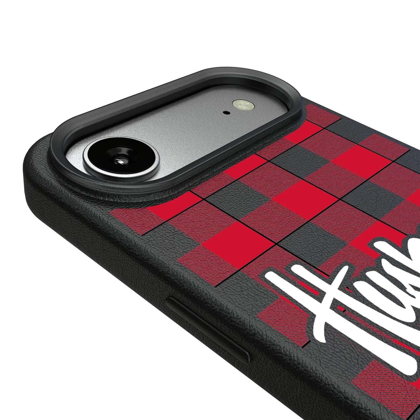 University of Nebraska Huskers Plaid MagSafe Compatible Phone Case for Apple iPhone