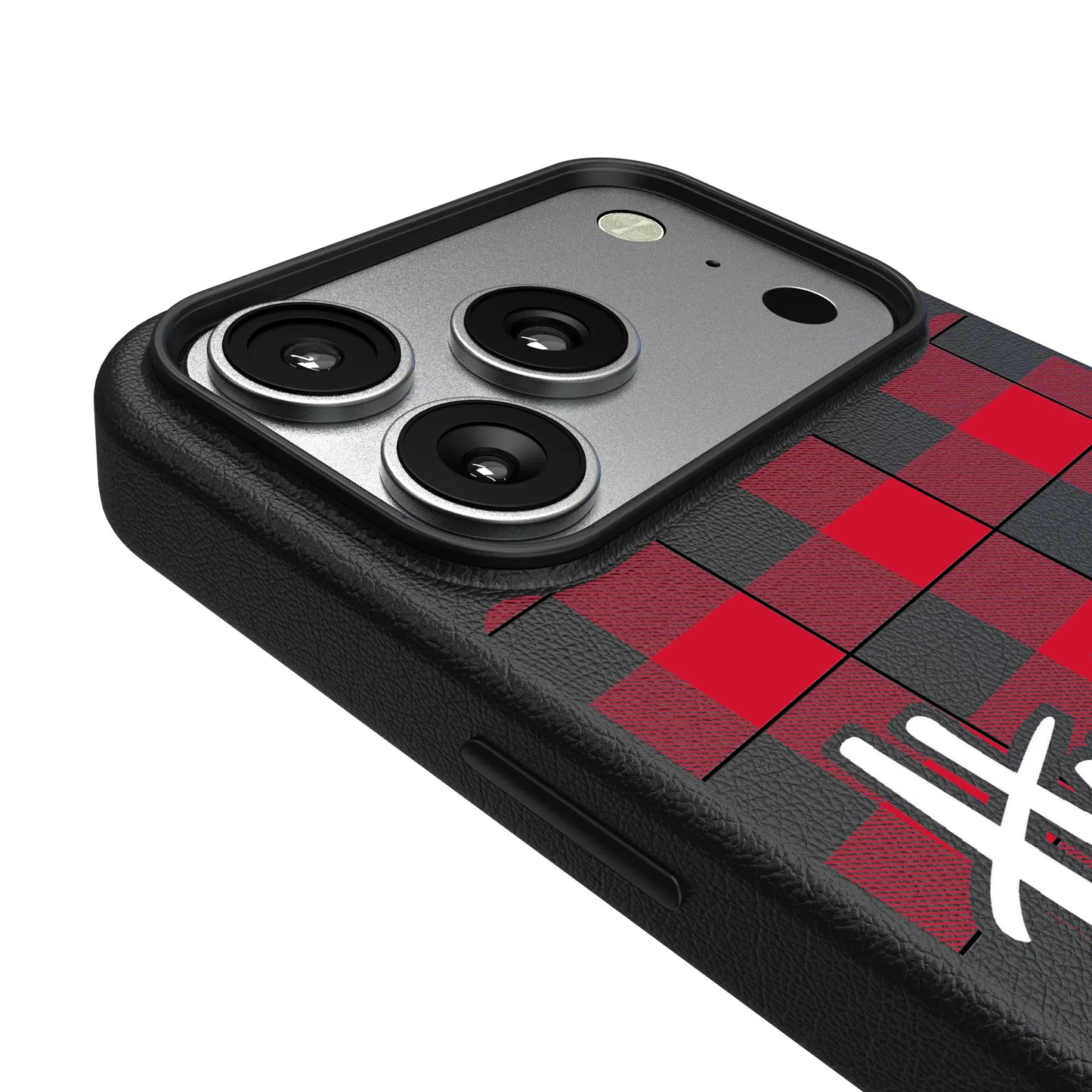 University of Nebraska Huskers Plaid MagSafe Compatible Phone Case for Apple iPhone