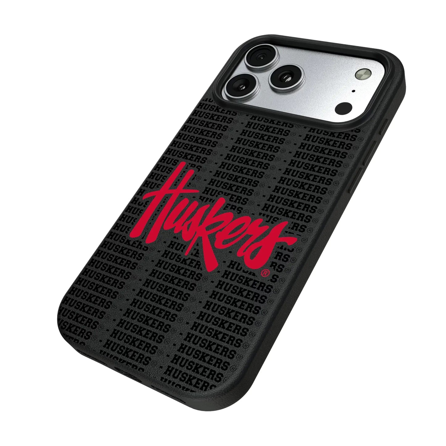 University of Nebraska Huskers Text Backdrop MagSafe Compatible Phone Case for Apple iPhone