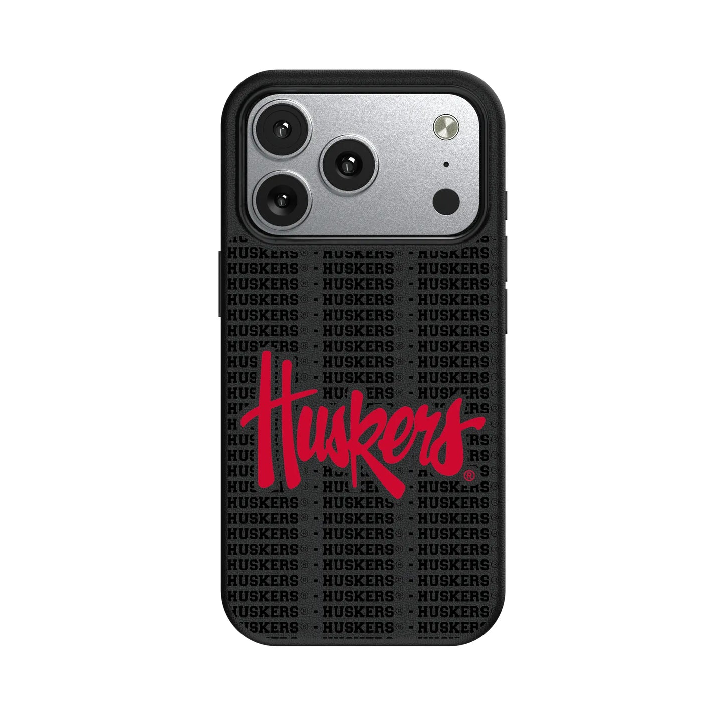 University of Nebraska Huskers Text Backdrop MagSafe Compatible Phone Case for Apple iPhone