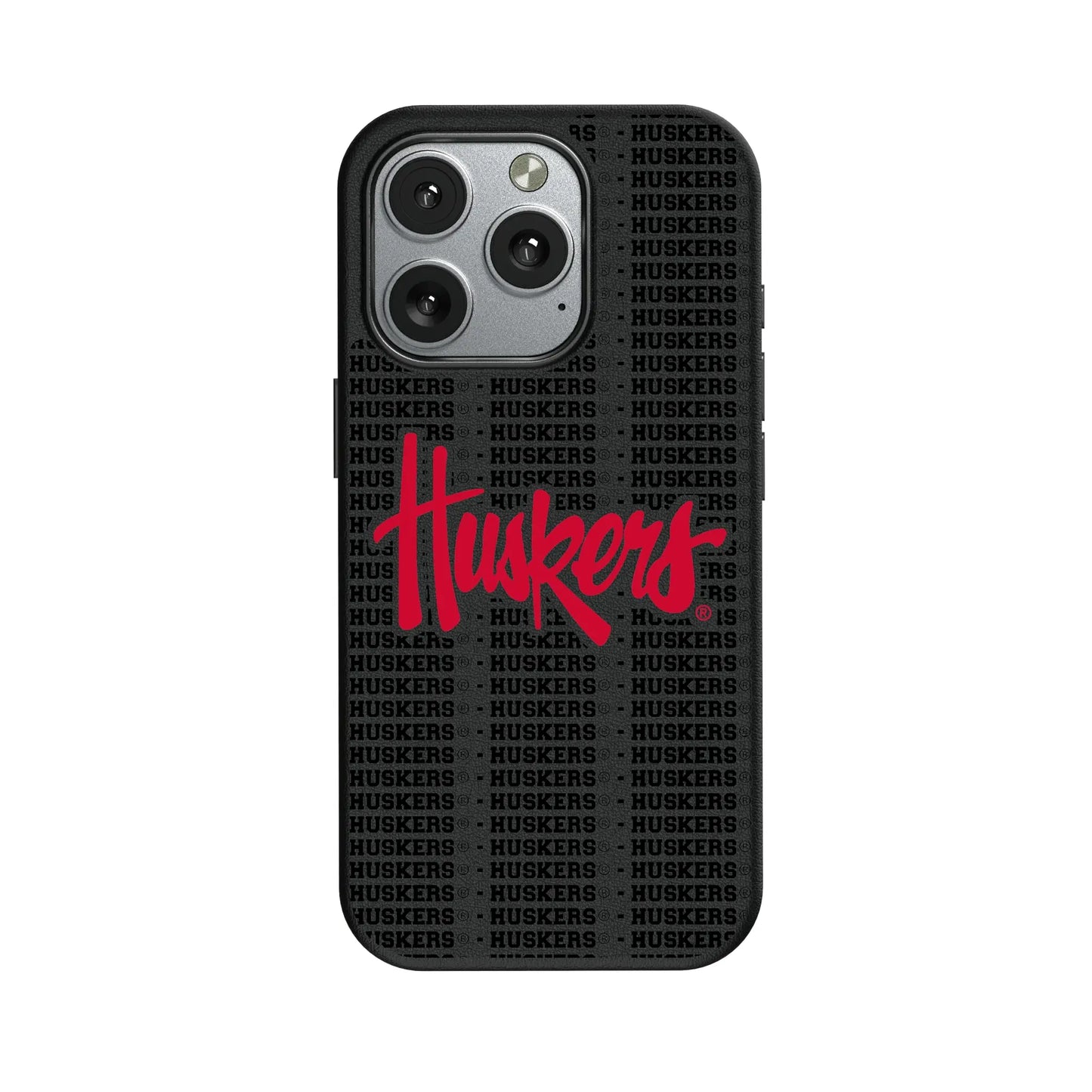 University of Nebraska Huskers Text Backdrop MagSafe Compatible Phone Case for Apple iPhone